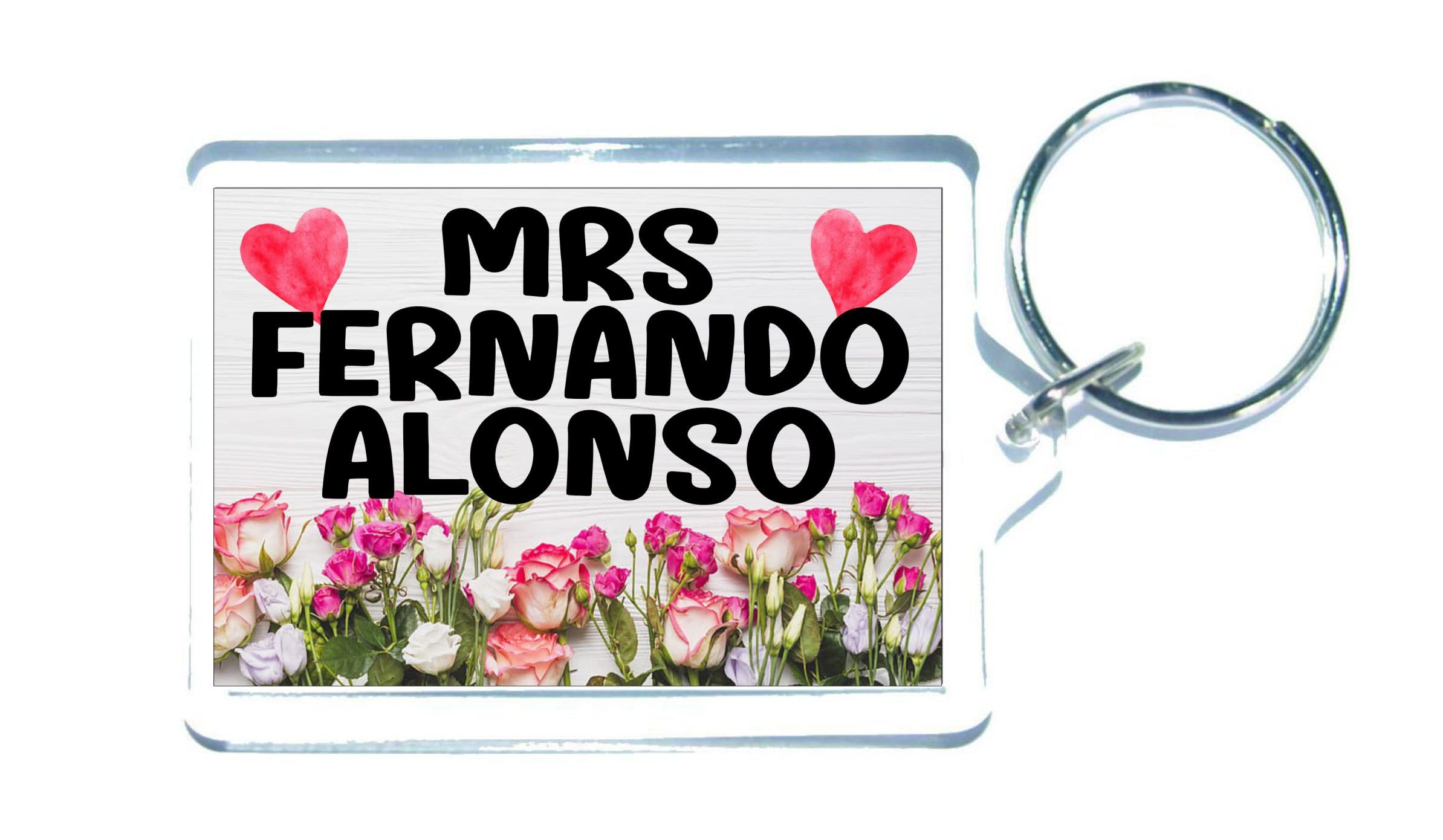 Decalarama Mrs Fernando Alonso Keyring Gift – Fun Cute Novelty Aston Martin Sports Fan Present