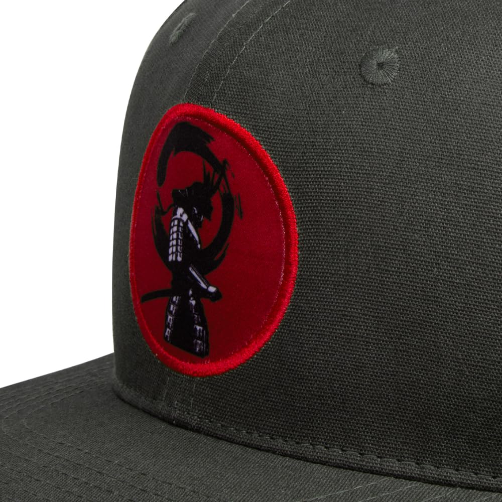 Nebelkind - Casquette snapback homme femme samouraï gris taille unique réglable casquette baseball unisexe style streetwear avec visière droite