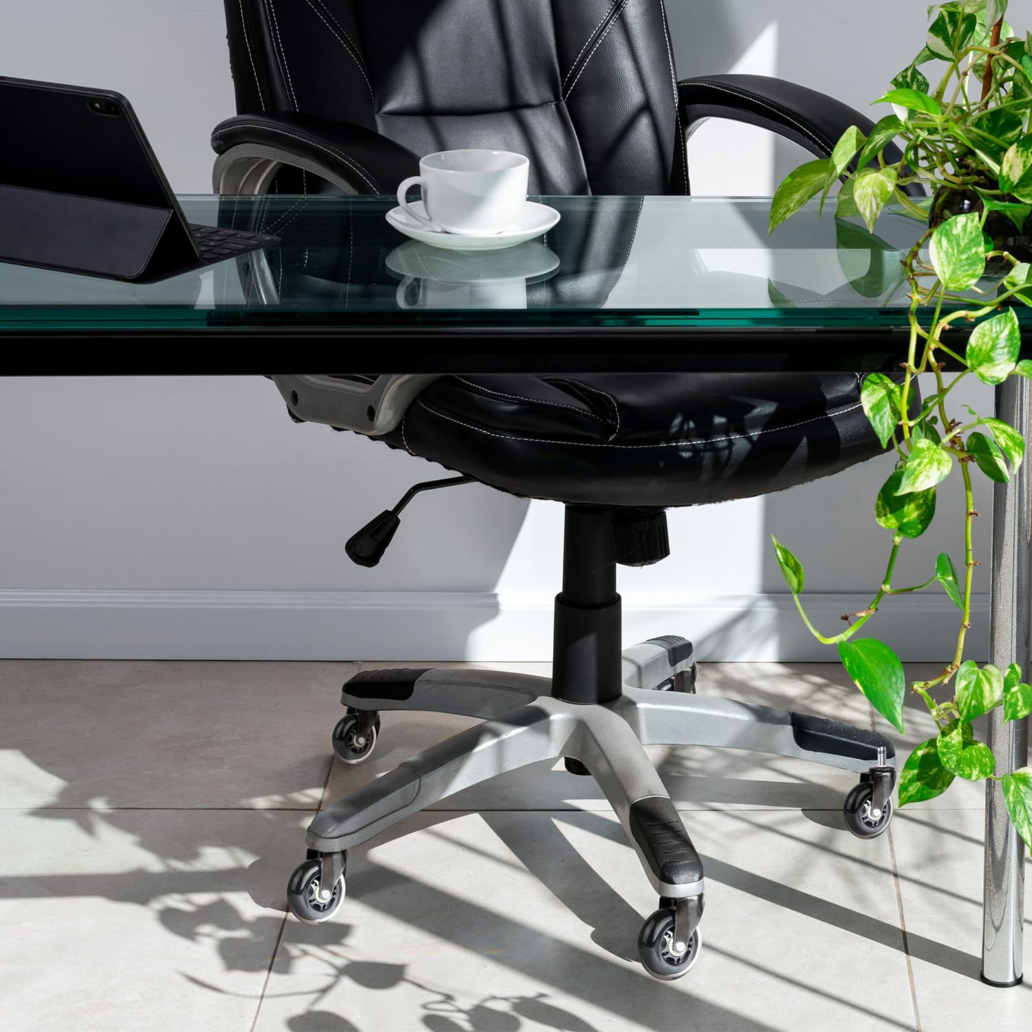 Ruote Per Sedia Ufficio - Set Di 5 Rotelle 11x22mm, Protettive Pavimento - Foto 6