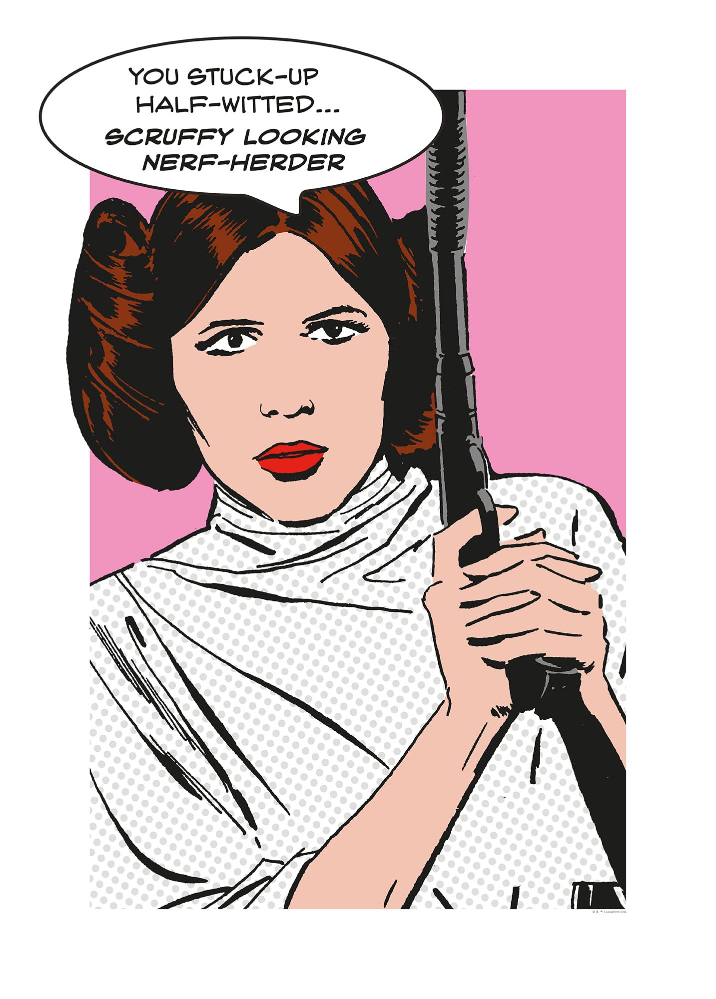 Komar Star Wars Classic Comic Quote Leia - Size: 50 x 70 cm, Wall Picture, Poster, Art Print (Without Frame)