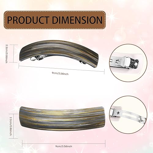 Miniatura 2 de WILLBOND 6 pasadores de pelo para mujer, pasadores grandes para el cabello, clips franceses, broche retro para regalos de mamá, accesorios de mujer,