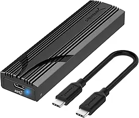 SABRENT Gabinete Usb-C para Nvme, Case para Ssd M.2 Sem Ferramentas para 2230-2280, Adaptador Usb 3.2 Gen 2 de 10 Gbps, Refrigeração Em Alumínio, Gabinete Externo para Ssds M.2 Nvme (Ec-Pnvo)