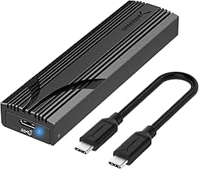 SABRENT Gabinete Usb-C para Nvme, Case para Ssd M.2 Sem Ferramentas para 2230-2280, Adaptador Usb 3.2 Gen 2 de 10 Gbps, Refrigeração Em Alumínio, Gabinete Externo para Ssds M.2 Nvme (Ec-Pnvo)