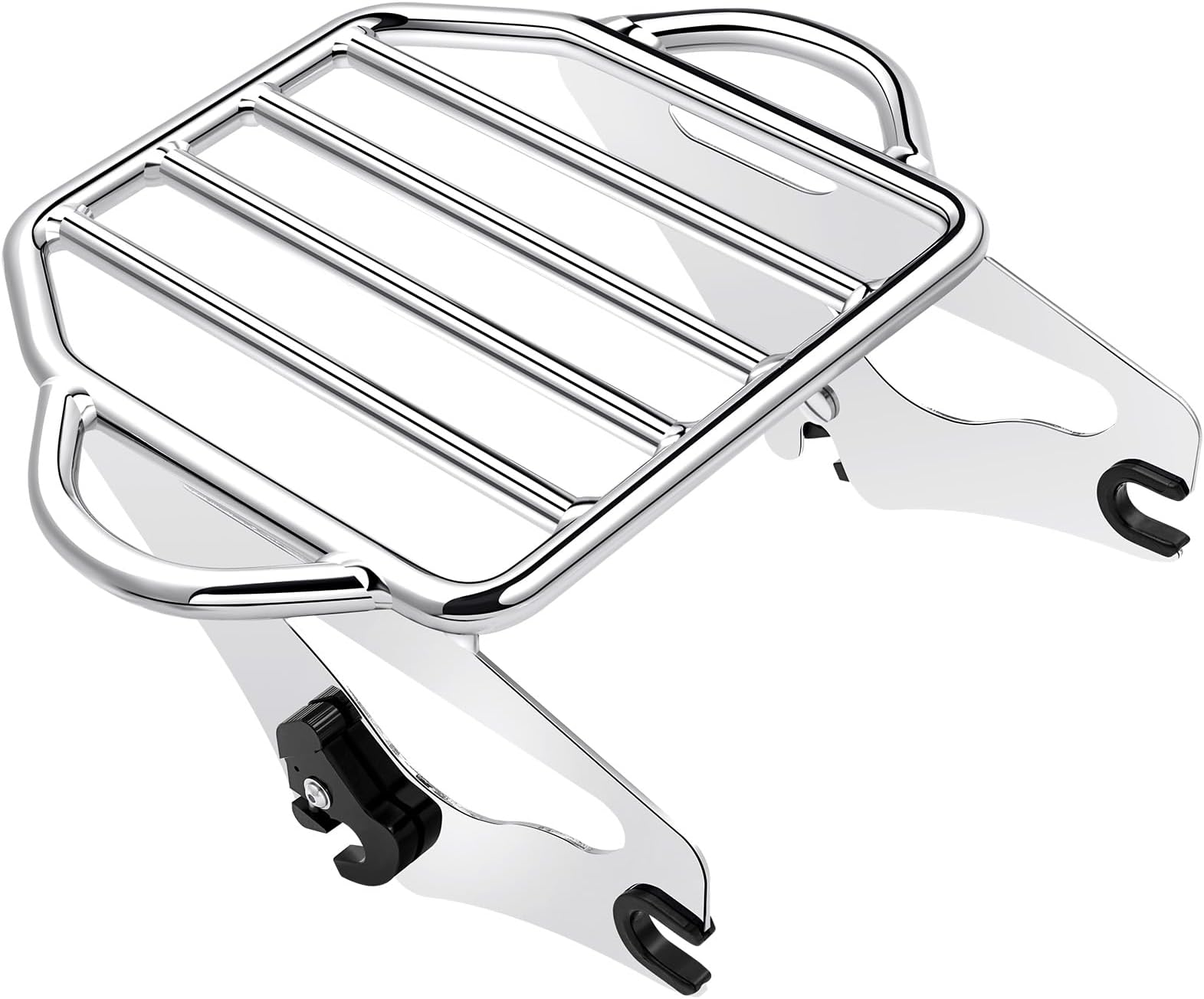 Benlari Chrome Detachable Luggage Rack 2-Up Mounting Rack Compatible for Harley Davidson Touring Road King Street Electra Glide 2009-2024 2021 2020 2019 2018 2017 2016 2015 2014 2013 2012 2011 2023