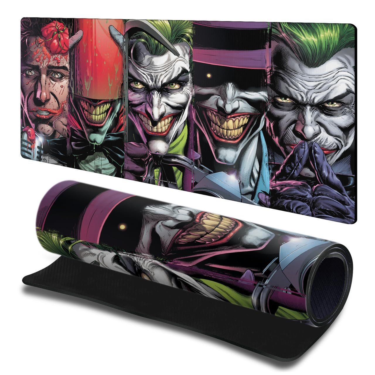 Head Case Designs sous Licence Officielle Batman DC Comics Joker Logos Et Bandes Dessinées 23.62 x 11.81 x 0.12 inches (600 x 300 mm) - L Tapis De Souris pour Jeux Bureau PC Clavier