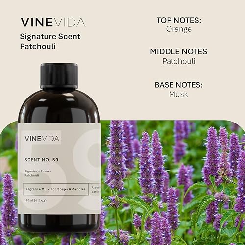 Miniatura 416 de VINEVIDA [4 onzas] Aceite de fragancia de madera de teca de caoba para fabricación de velas y fabricación de jabón, aromas de velas prémium para