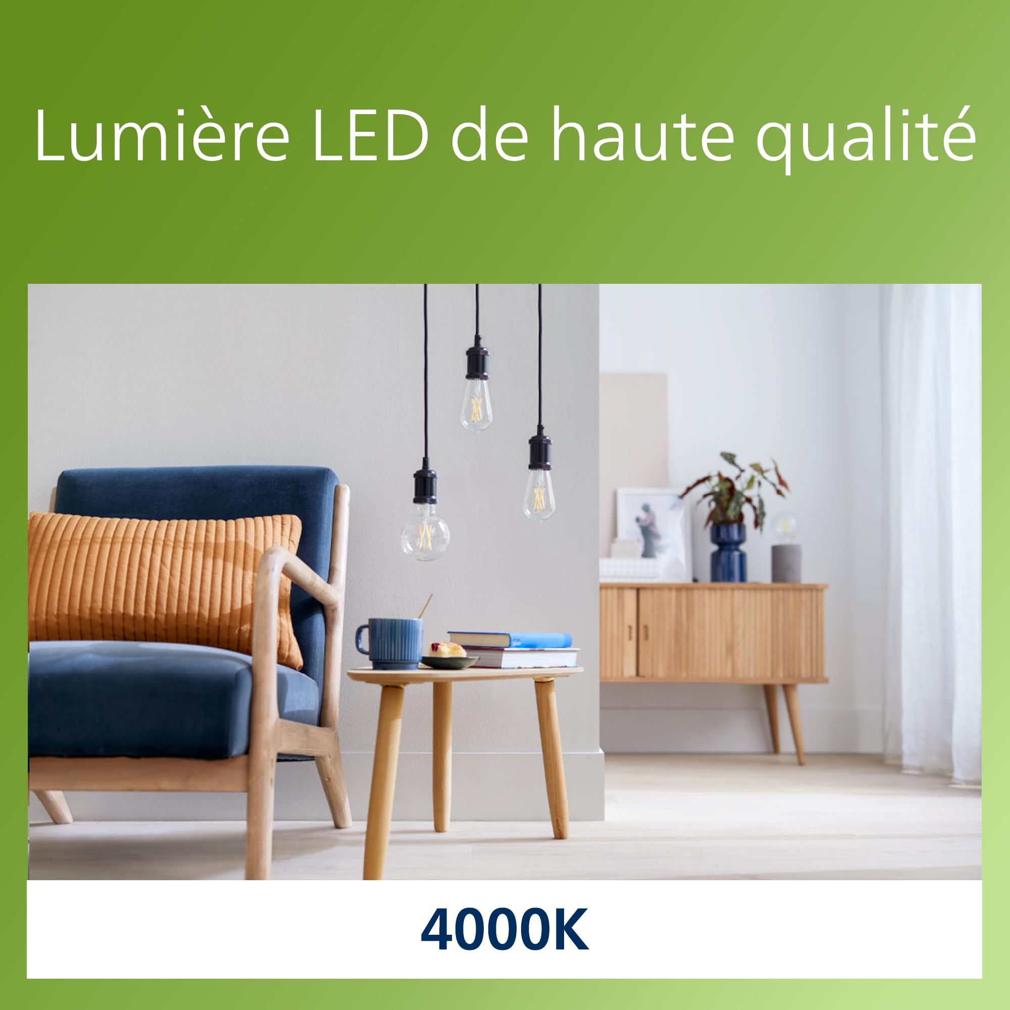 Philips LED Lampadina Globo a Filamento Classe A Ultra Efficiente a Risparmio Energetico, 60W, E27, Luce Bianca Fredda (Confezione da 2)