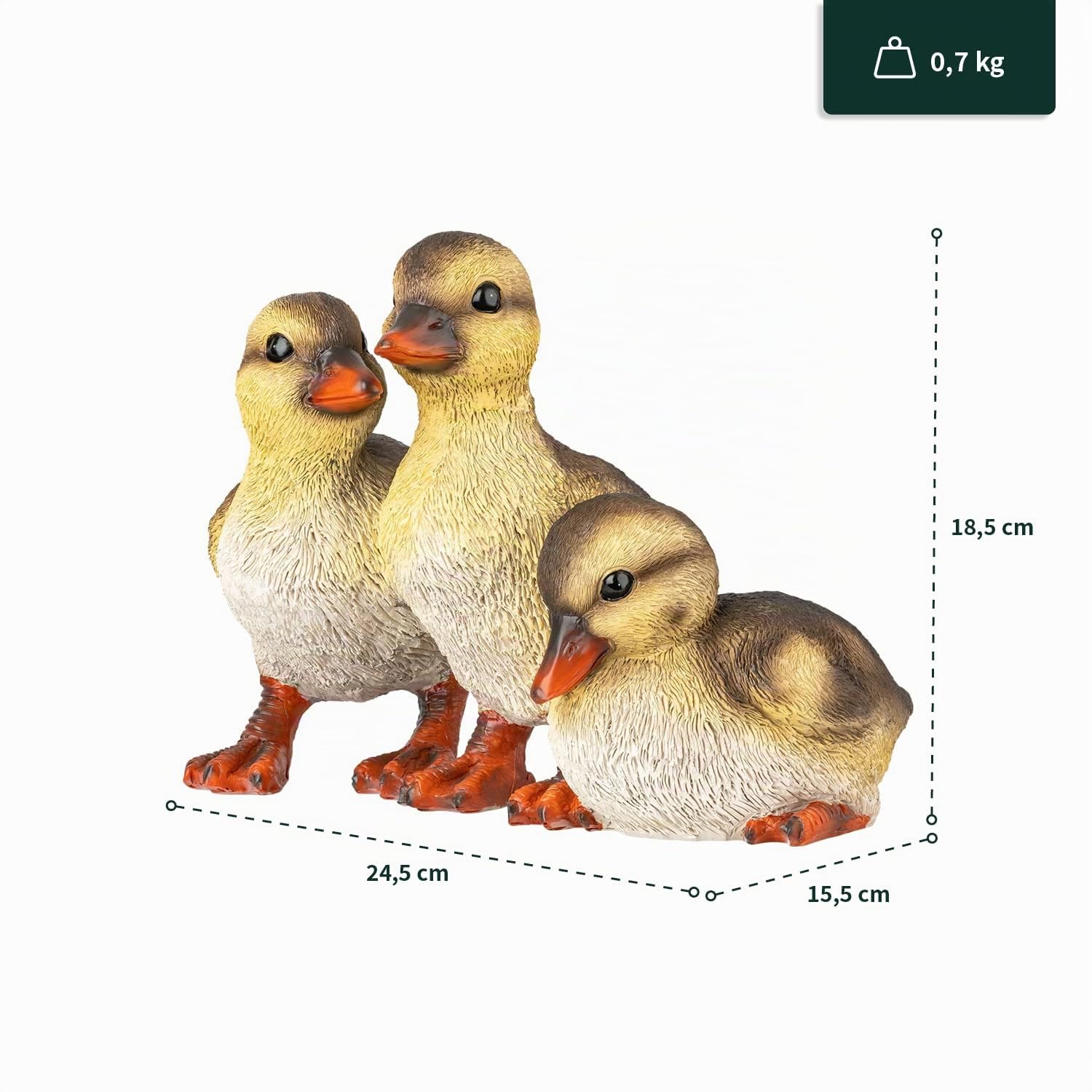 VERDOBA Anatroccoli, statuette da giardino, decorazione per laghetti da giardino, statuette di grandi dimensioni per la decorazione del laghetto, resistente alle intemperie