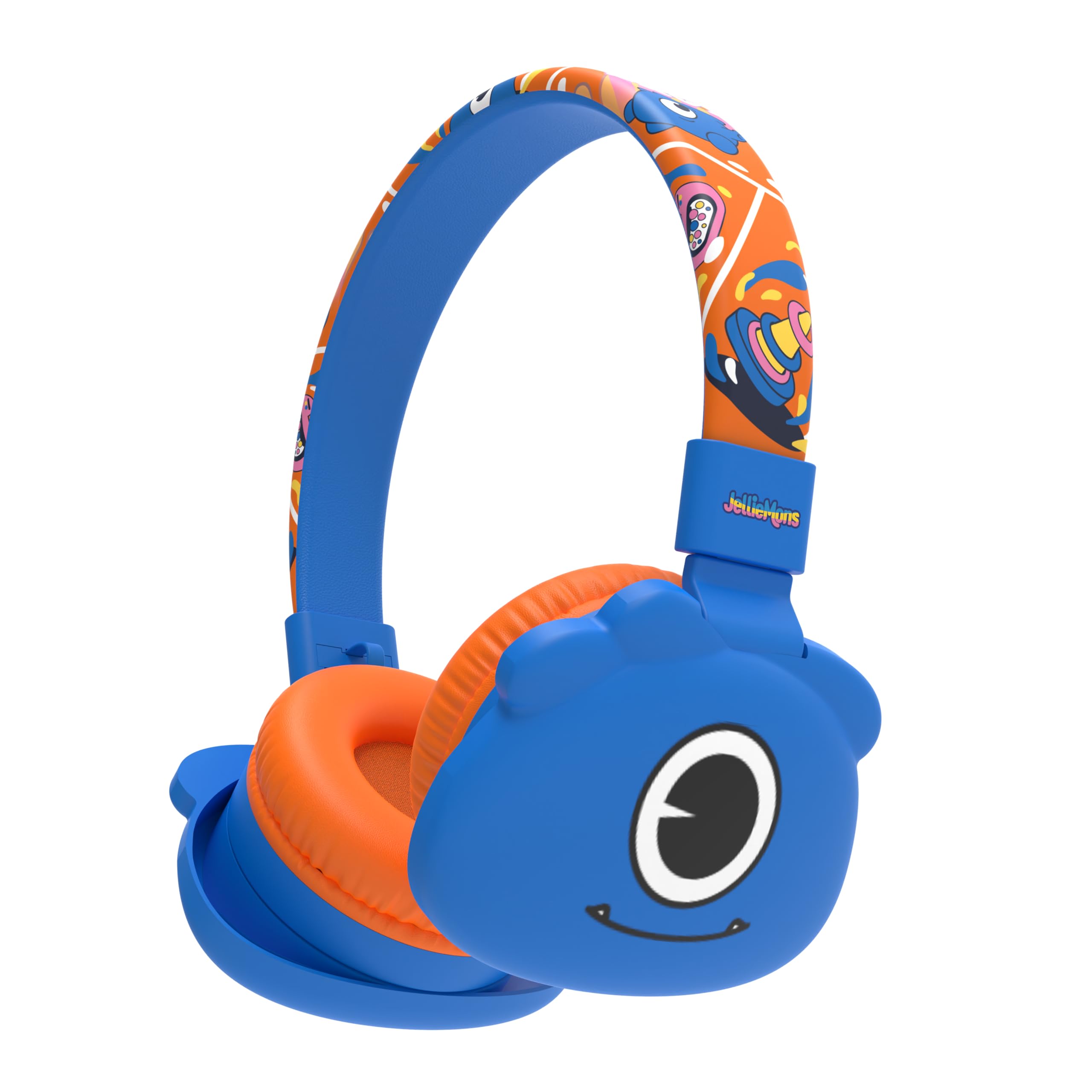 Jelliemons WLHP701 Booma Echo Over Ear Wireless Headphones with Bluetooth 5.4, Hi-Res Audio, 55H Playtime, USB-C Fast Charging, 10M Range, Kid-Safe Modes, Comfortable and Durable Design, Blue-image-44