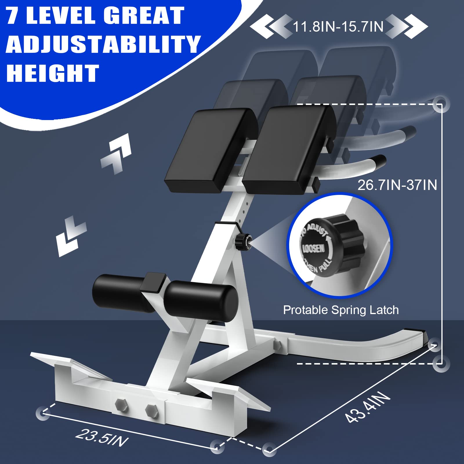 (incomplete) Loupusuo Roman Chair,Back Extension Bench,Multi Functional Ab Bench, Hyperextension Bench Abdominal Exercise, Waist Extension Workout, Buttocks Machine, Leg Strength Trainer Home Men Women Full Body (Box 1 Of 1 Only)