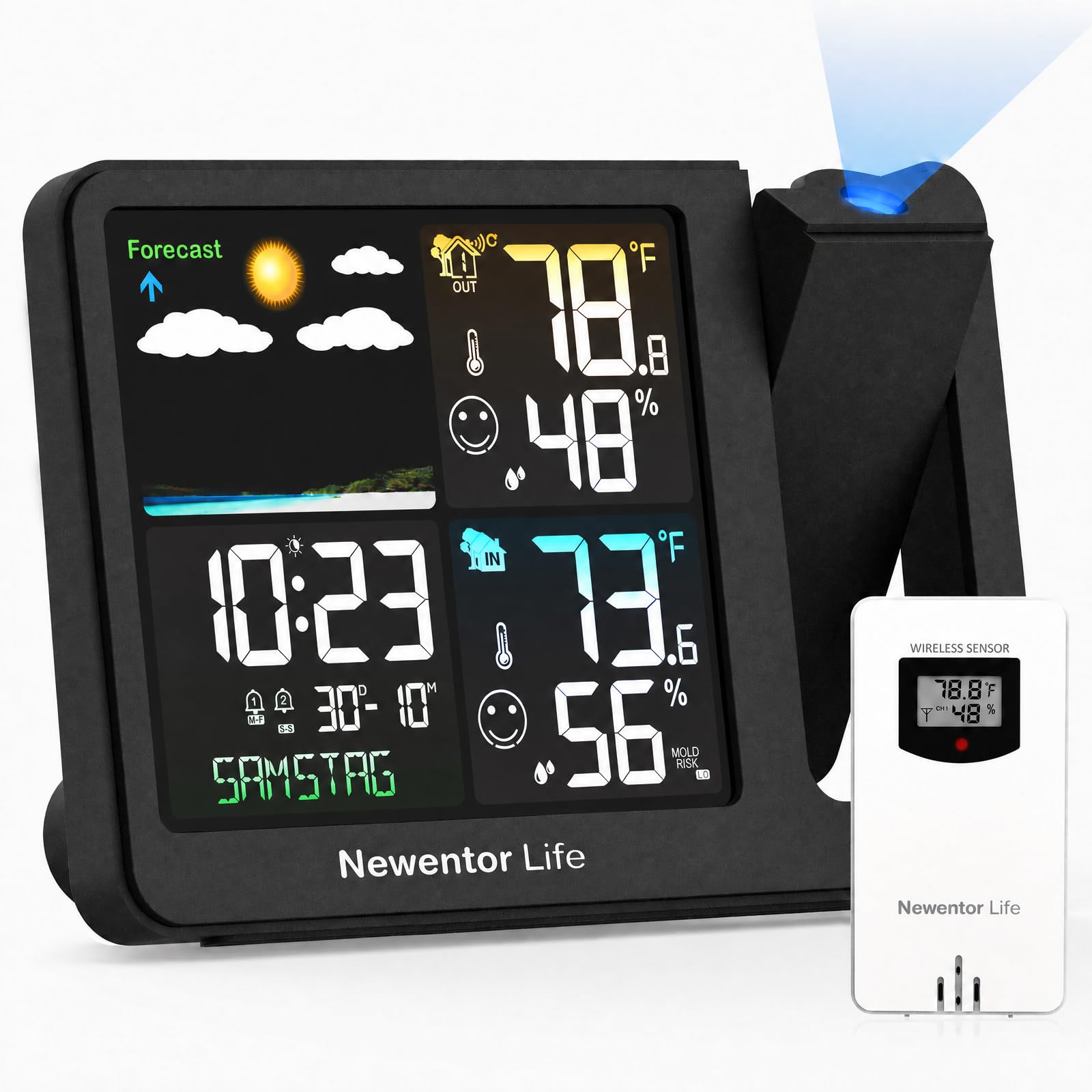 Newentor Projection Alarm Clock