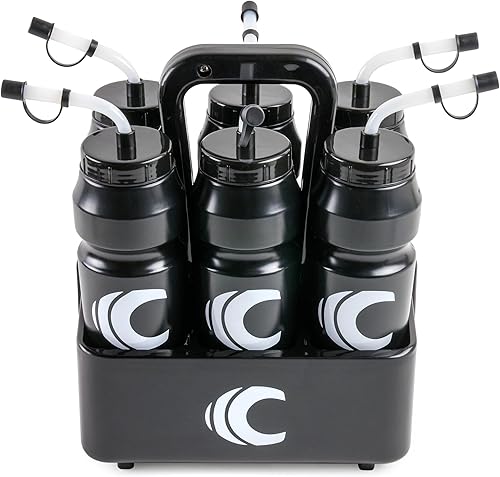 Miniatura 21 de Cannon Sports Botella de agua deportiva de 1 litro, sin BPA, capacidad de 34 onzas, boca grande, 2 tapas (popote y apretar) con portador, ideal para