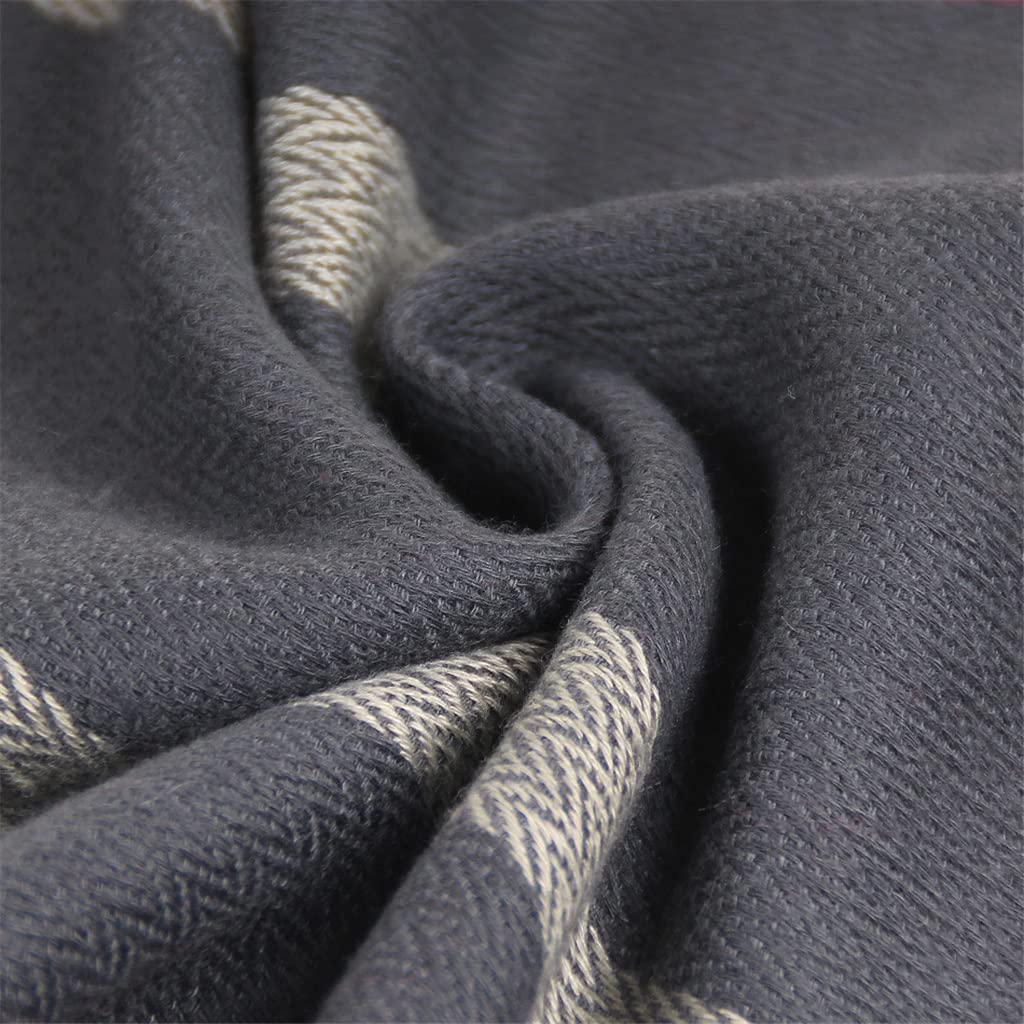 Bavaglino in Cashmere Imitazione Sciarpa da Uomo a Righe Casual Autunno e Inverno (Color : A, Size : One Size)