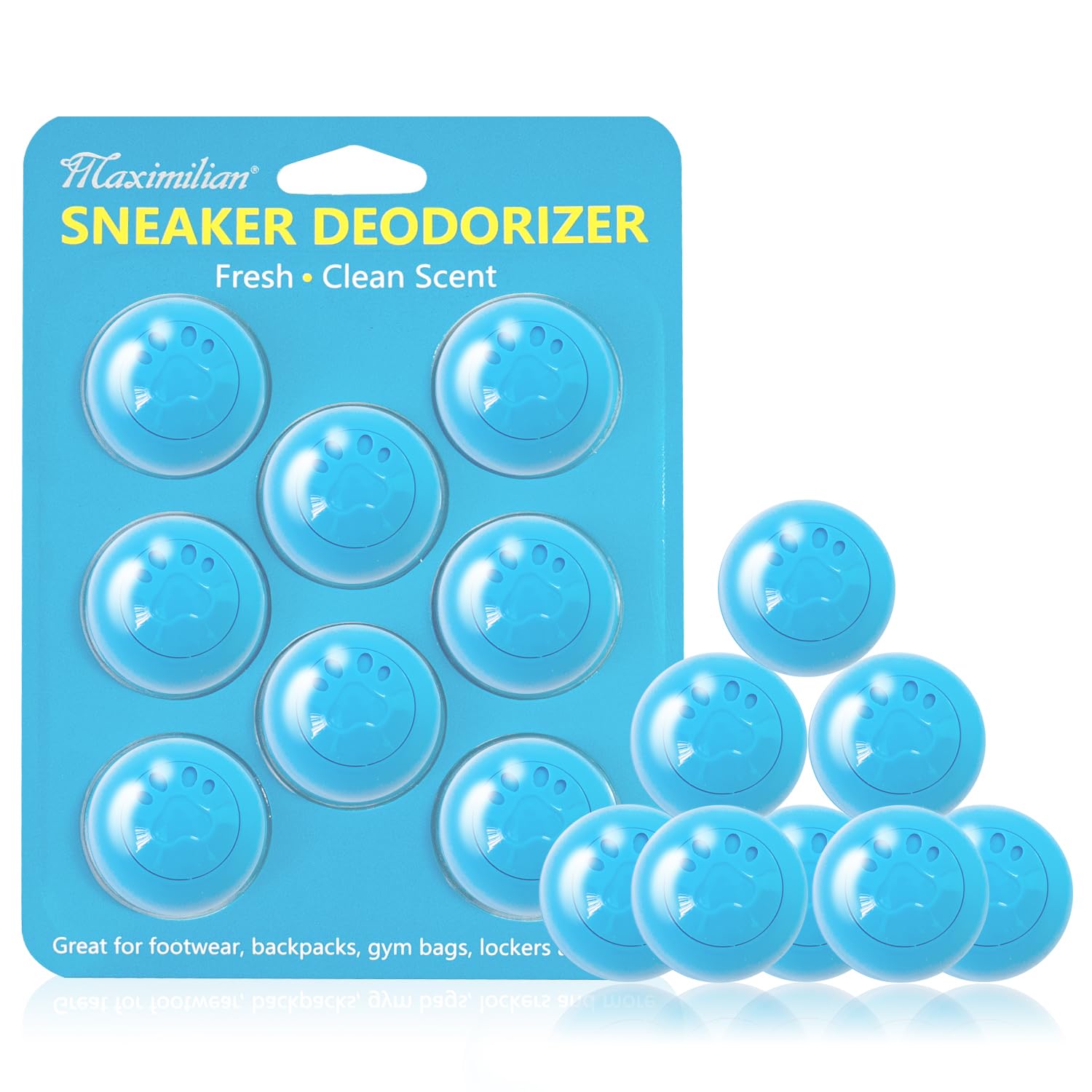 MAXIMILIAN Shoe Deodorizer Balls 8pcs Professional Shoe Fresheners Balls Foot Odor Eliminator Odor-Fighting Freshener for Neutralizing Odor and