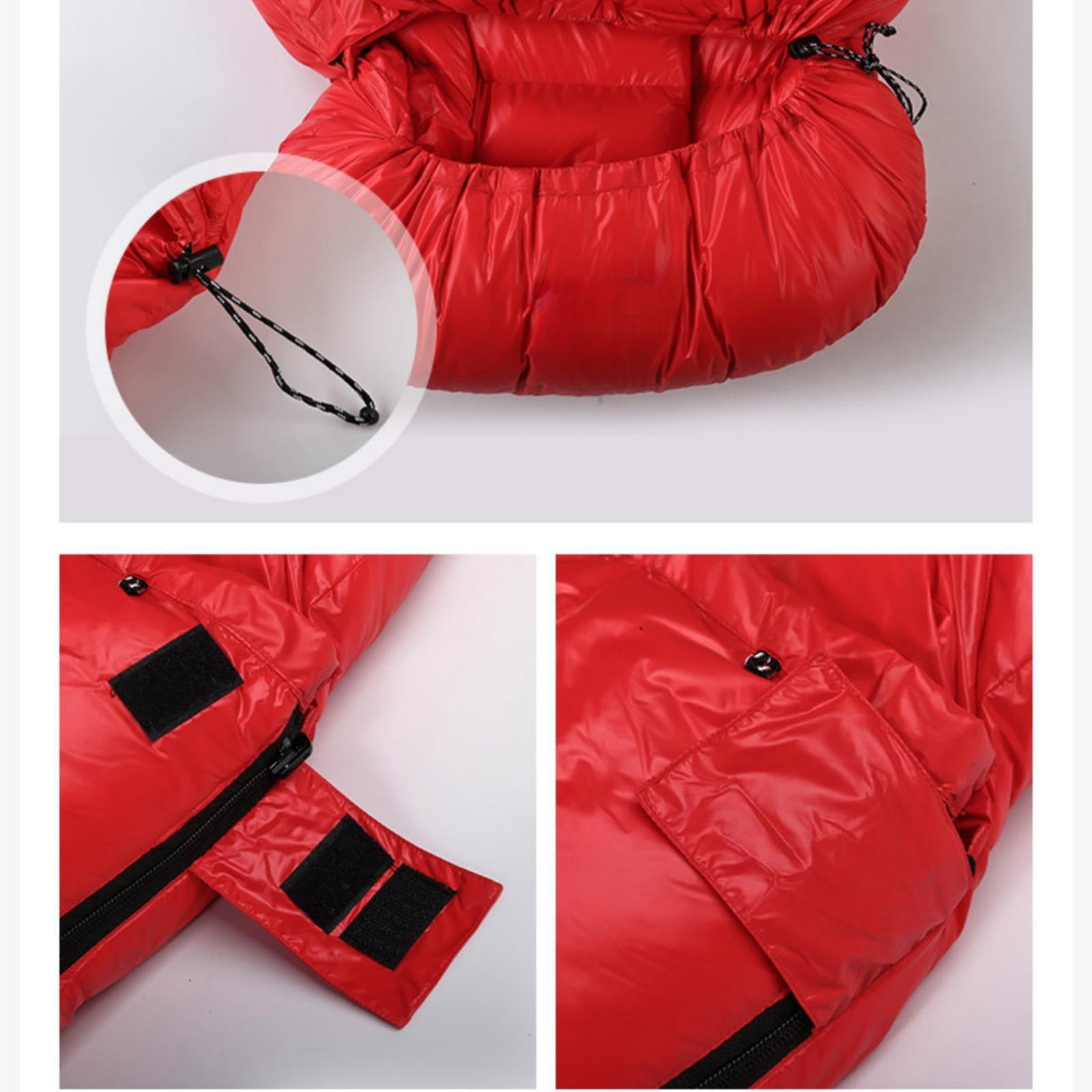saco de dormir Saco de dormir de plumas for todas las estaciones, adecuado for acampar al aire libre, impermeable, resistente al viento y cálido, con bolsa de almacenamiento bolsa de dormir camping (