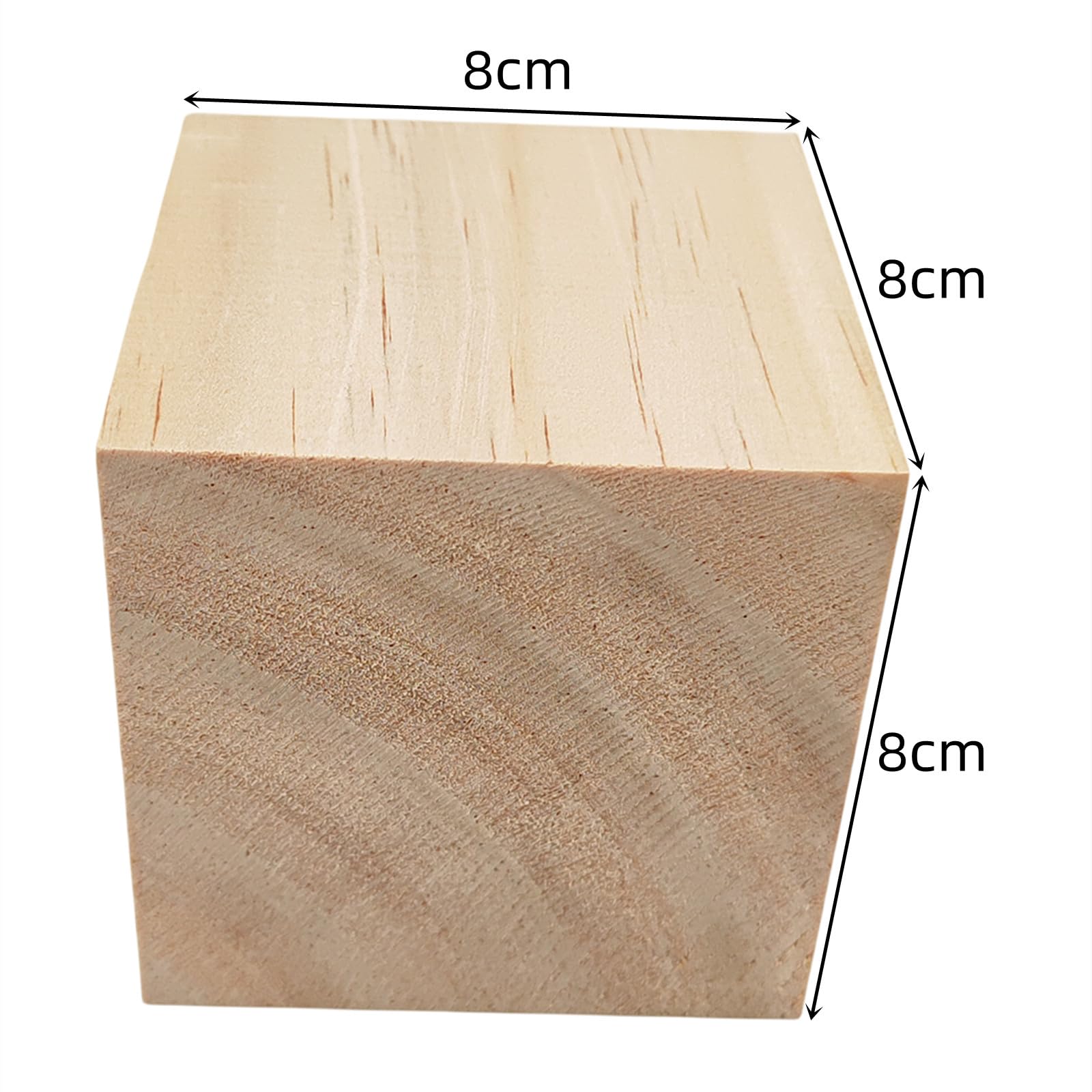Onafgewerkte opbergdoos van natuurlijk hout, organizer voor het