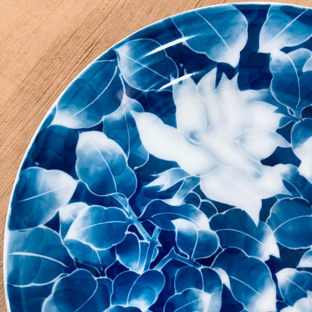 深川製磁　古代バラ　皿　プレート　有田焼　宮内庁御用達　手書き　古代薔薇 深川製磁 古代バラ 皿 プレート 有田焼 宮内庁御用達 手書き 古代薔薇