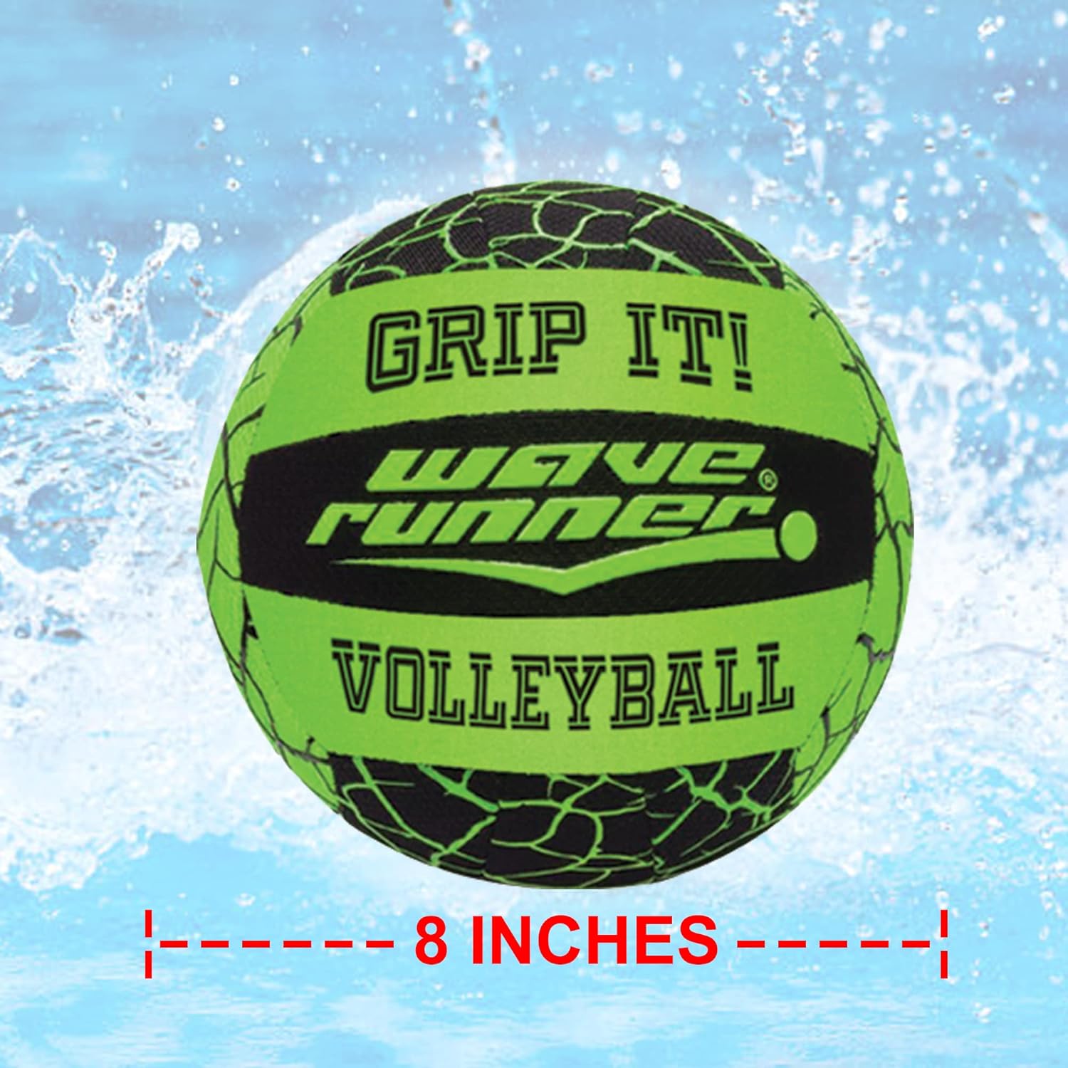 Wave Runner Waterproof Volleyball with Sure-Grip Technology - Perfect for Pool Games, Beach Volleyball and Indoor Pool - Durable Design with Special Texture for Reduced Stinging (Random Color) : Sports & Outdoors