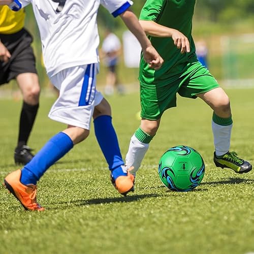 Miniatura 6 de 12 pelotas de fútbol a granel con 2 bombas, tamaño oficial, pelota de fútbol desinflada para interior y exterior, juego deportivo, entrenamiento