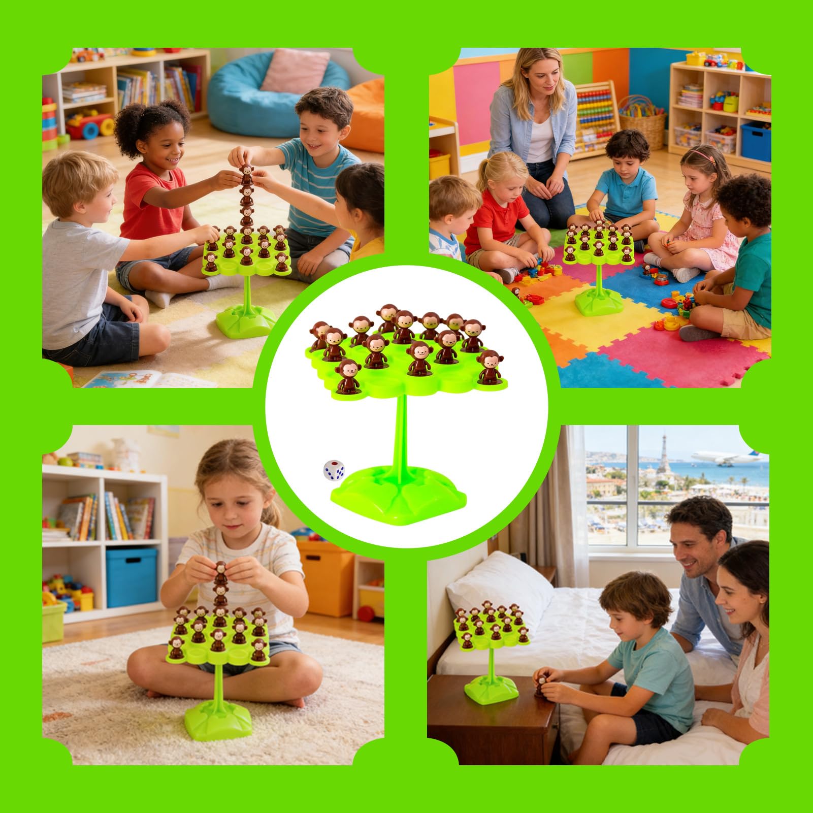 Uhngw Juego De Equilibrio Del Mono – 28 Monos, Árbol Y Dado, Educativo Y Creativo Para Niños