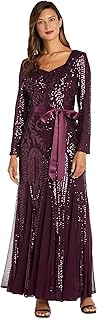 R&M Richards Women's Plus Size Sweetheart Sequin