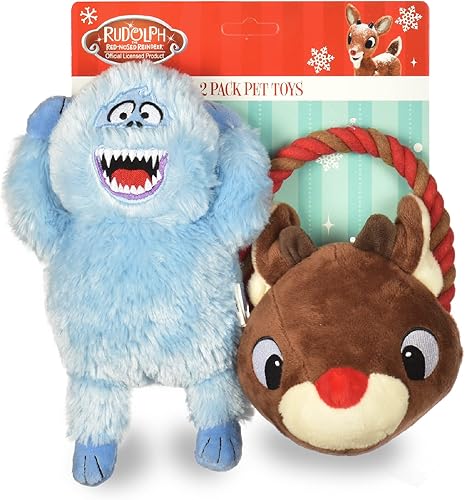 Miniatura 1 de Rudolph The Red Nose Reno Bumble Rope Toy para perros  Juguete para perros  7 12 pulgadas Bumble Rope Head Dog Toy  Juguete de cuerda para perros