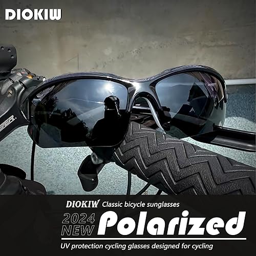 Miniatura 3 de Gafas de sol polarizadas deportivas para hombres, ciclismo, correr, pesca, protección UV, gafas de sol ligeras de medio marco