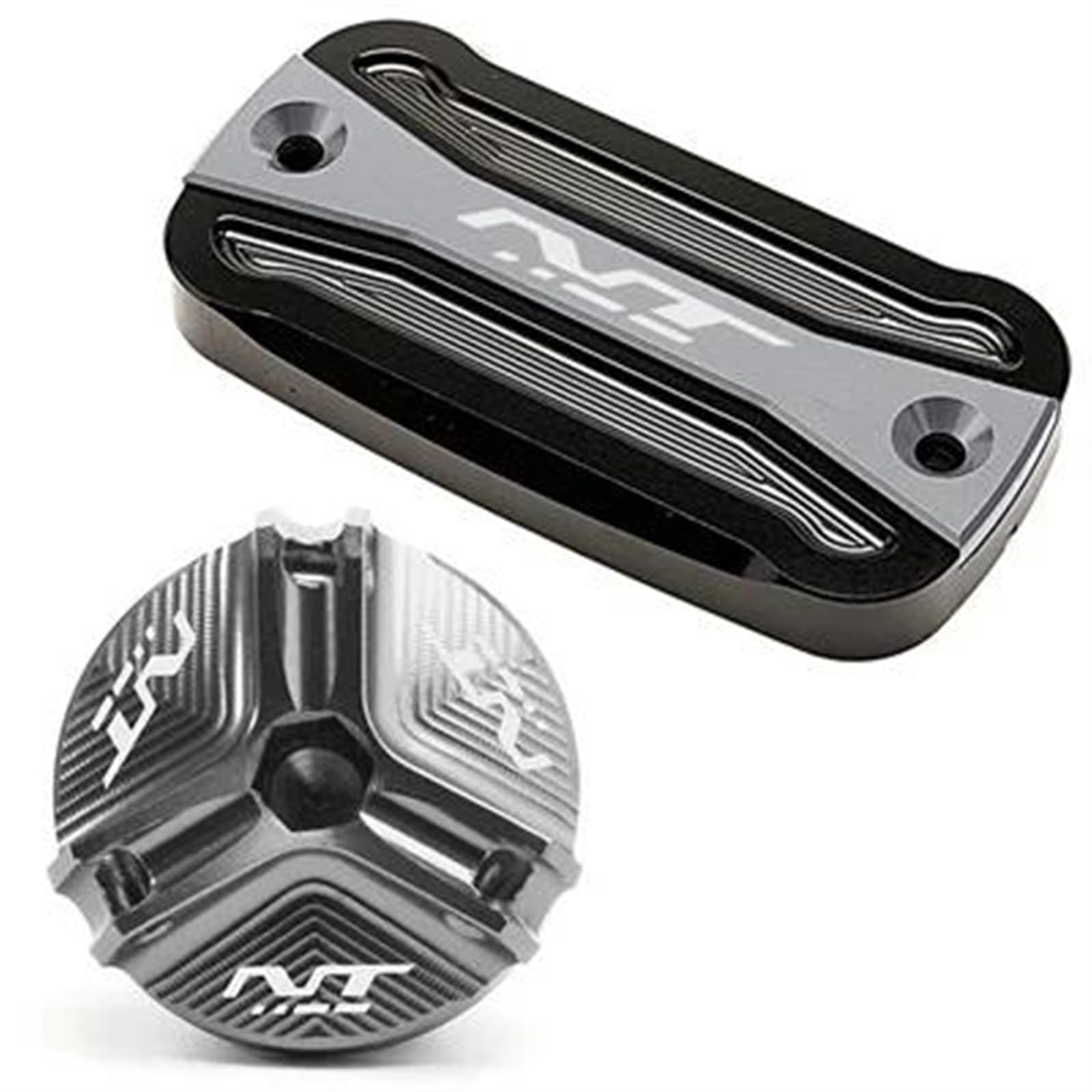 Coperchio del Serbatoio del Liquido dei Freni della Pompa Principale del Motociclo Accessori per NT1100 2021 Tappo del Serbatoio Dell'olio Motore (Color : A Set-Titanium)