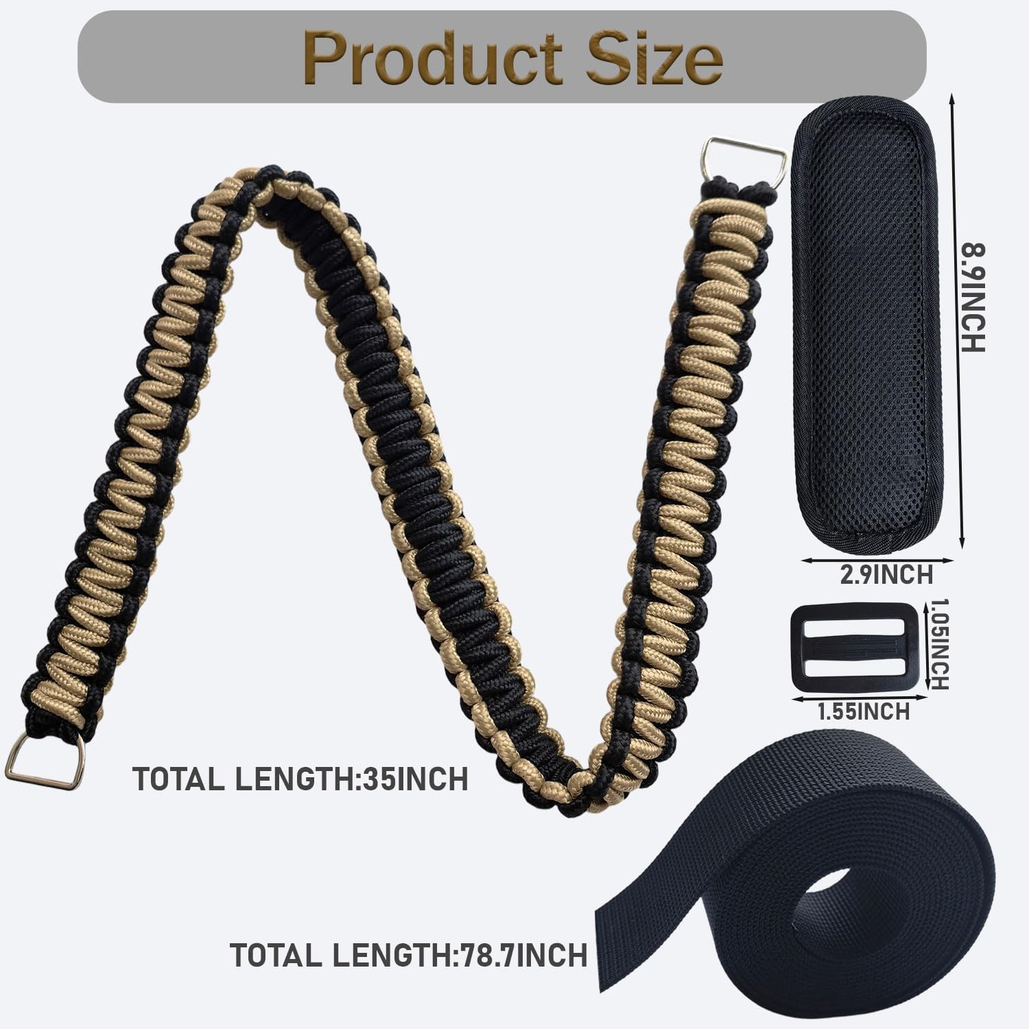 Heavy-Duty Cooler Strap Replacement for Engel-13qt 19qt Coolers,Removable Shoulder Pad Fits Backpacks & Bags,Adjustable Engel-Cooler Accessories,No Tools Needed (Black+Brown) image 4