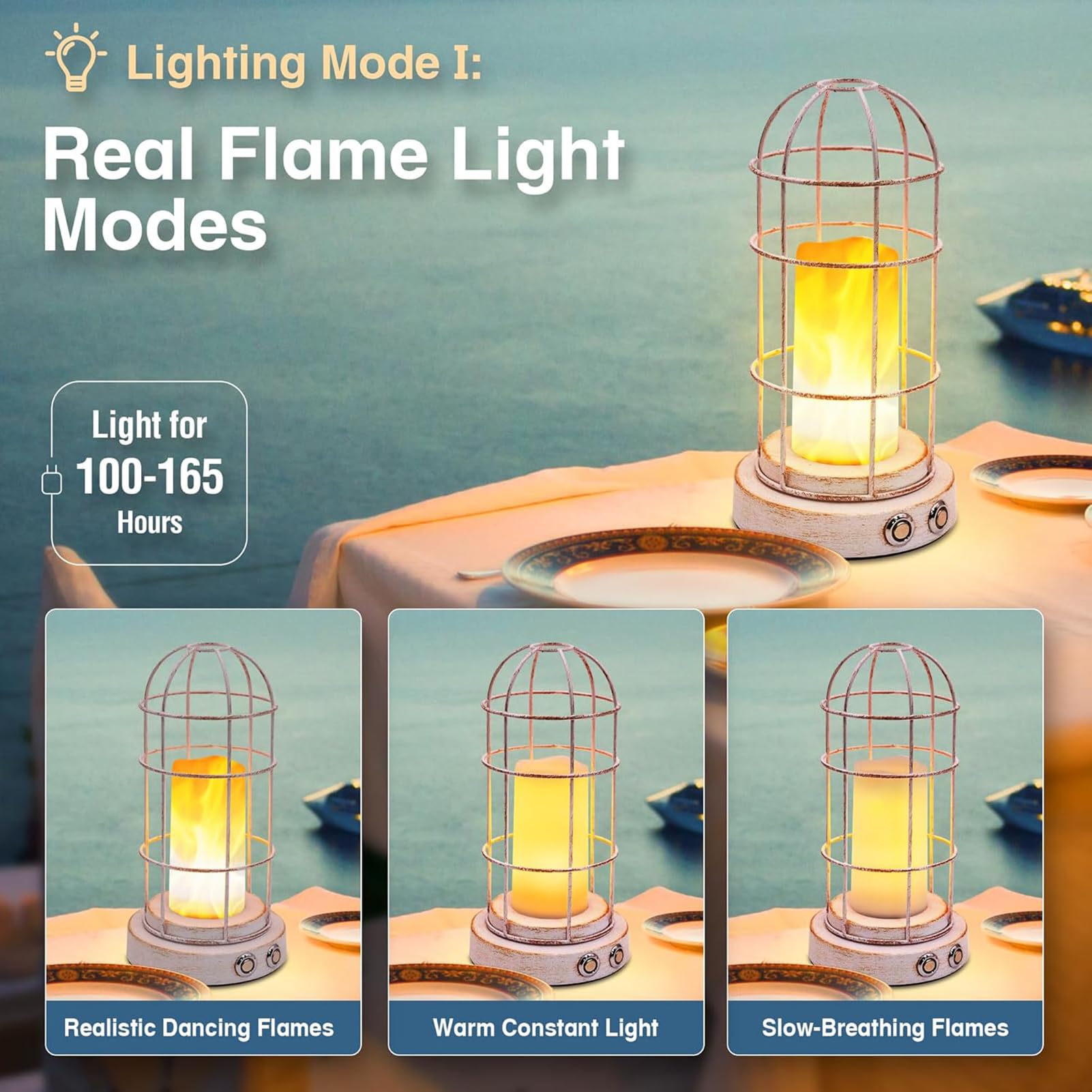 Luocute LED-Tischlampe für Schlafzimmer, Touch-Control-Nachtlicht mit 2700–6000 K Einstellbarer Farbtemperatur, Wiederaufladbare Kabellose Nachttischlampe Zum Lesen (WHITE)