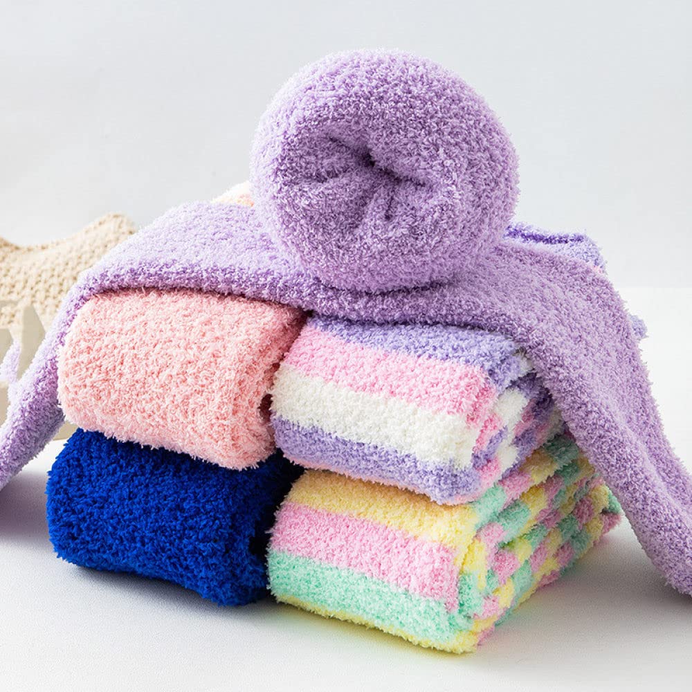 MIDJ Warme Socken,Damen Überkniestrümpfe Winter Warme Socken Einfarbig Grau Plüsch Fleece Komfortsocken Weiche Überkniestrümpfe Überkniestrümpfe Warme