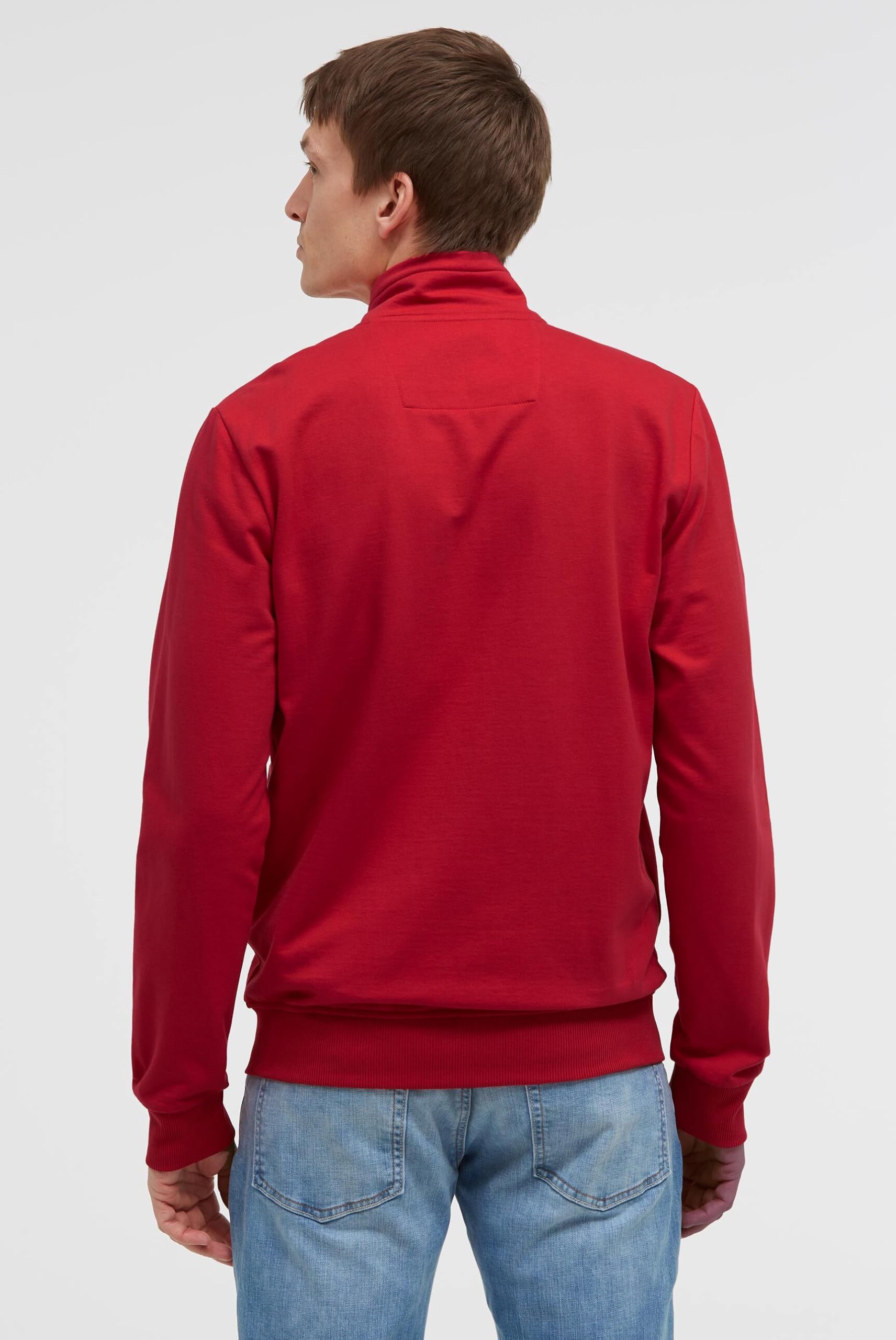 Camp David Herren Sweatjacke mit Label Print