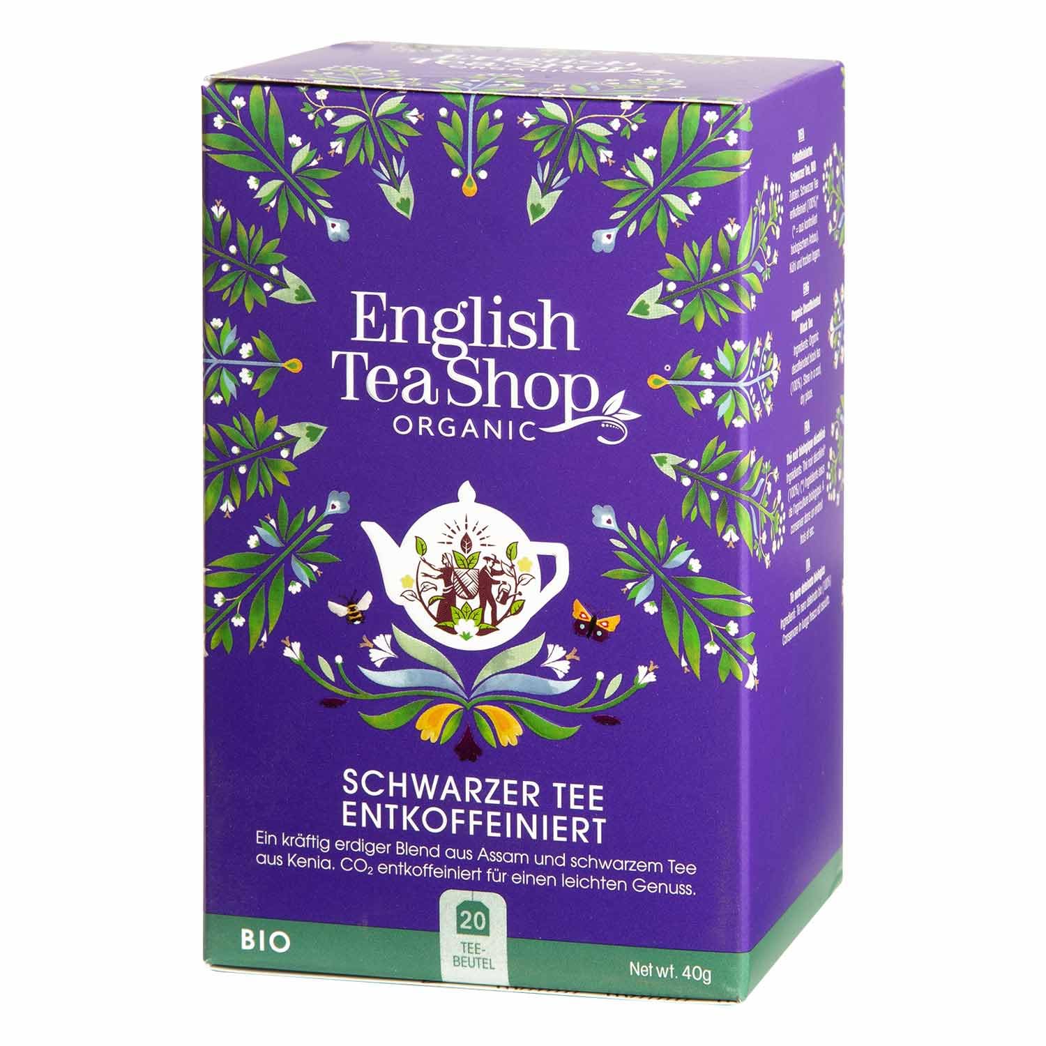 English Tea Shop Organic Decaffeinated Black Tea 20pc, 40 g