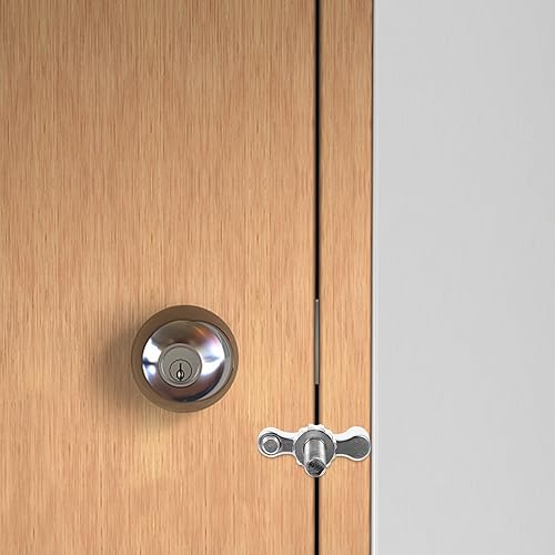 Miniatura 5 de EXCEART Cerradura de puerta portátil de seguridad para el hogar, cerradura de puerta de hotel, cerradura de viaje para viajes, cerraduras de