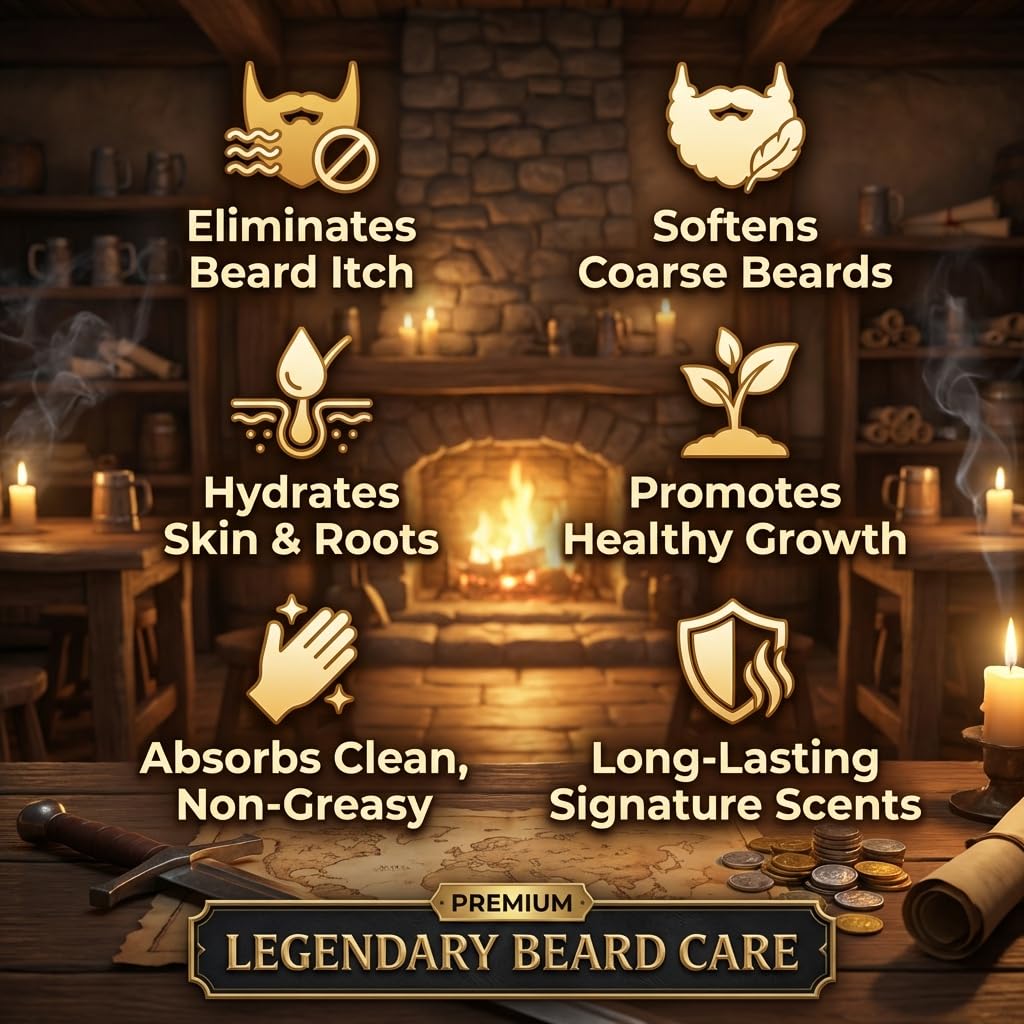 Fable Beard Co. Beard Oil - Arcane Confections Collection, Doughnuts, Buttercream & Fruity Cereal, Natural Beard Oil for Men with Jojoba & Argan Oils, Vitamin E, Beard Softener, Made in USA (3 Fl Oz)