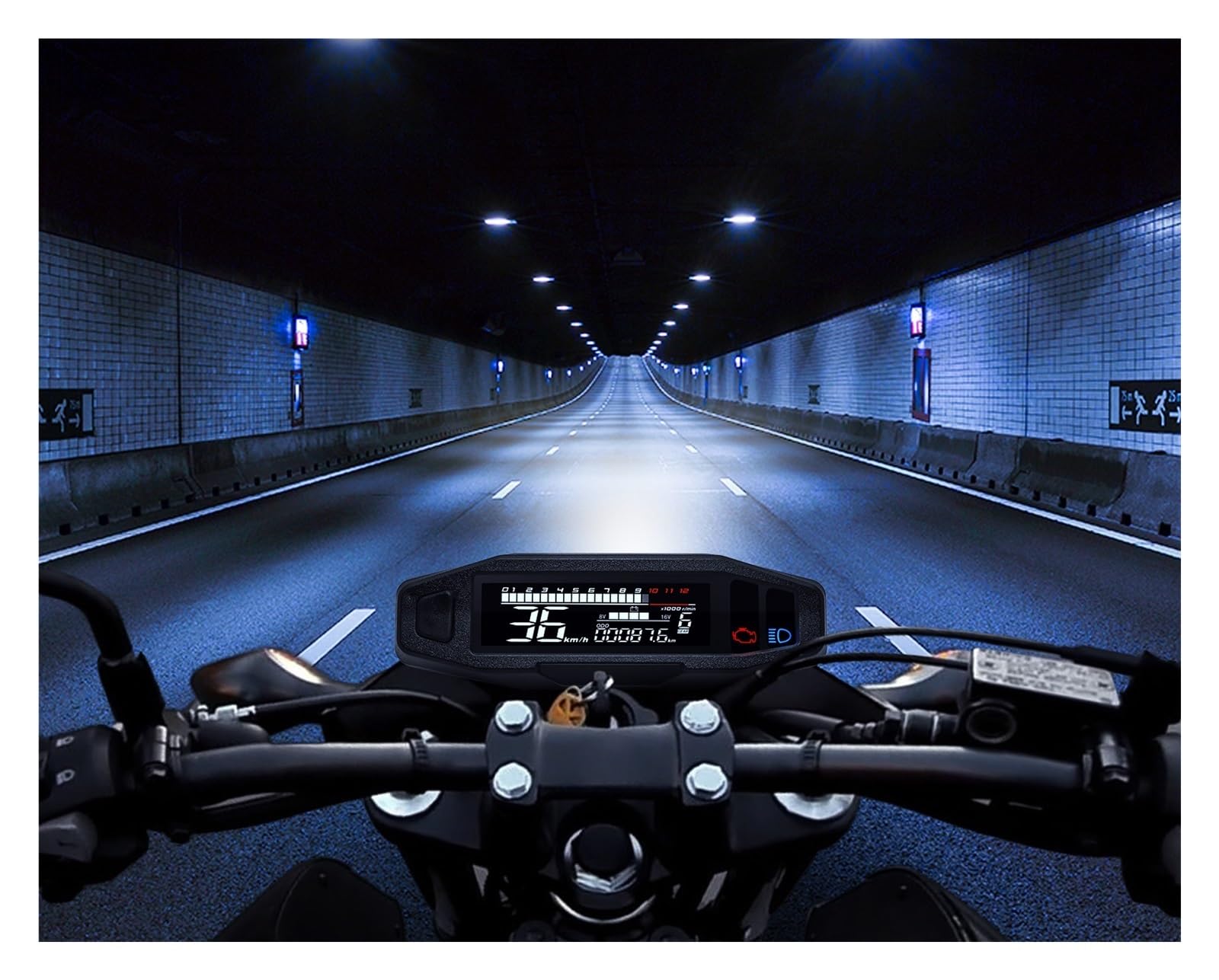 Contagiri contachilometri Accessori Moto Tachimetro Universale LED Cruscotto Digitale Km/h MPH Contachilometri Sensore Contachilometri Con Staffa Y/Z/W
