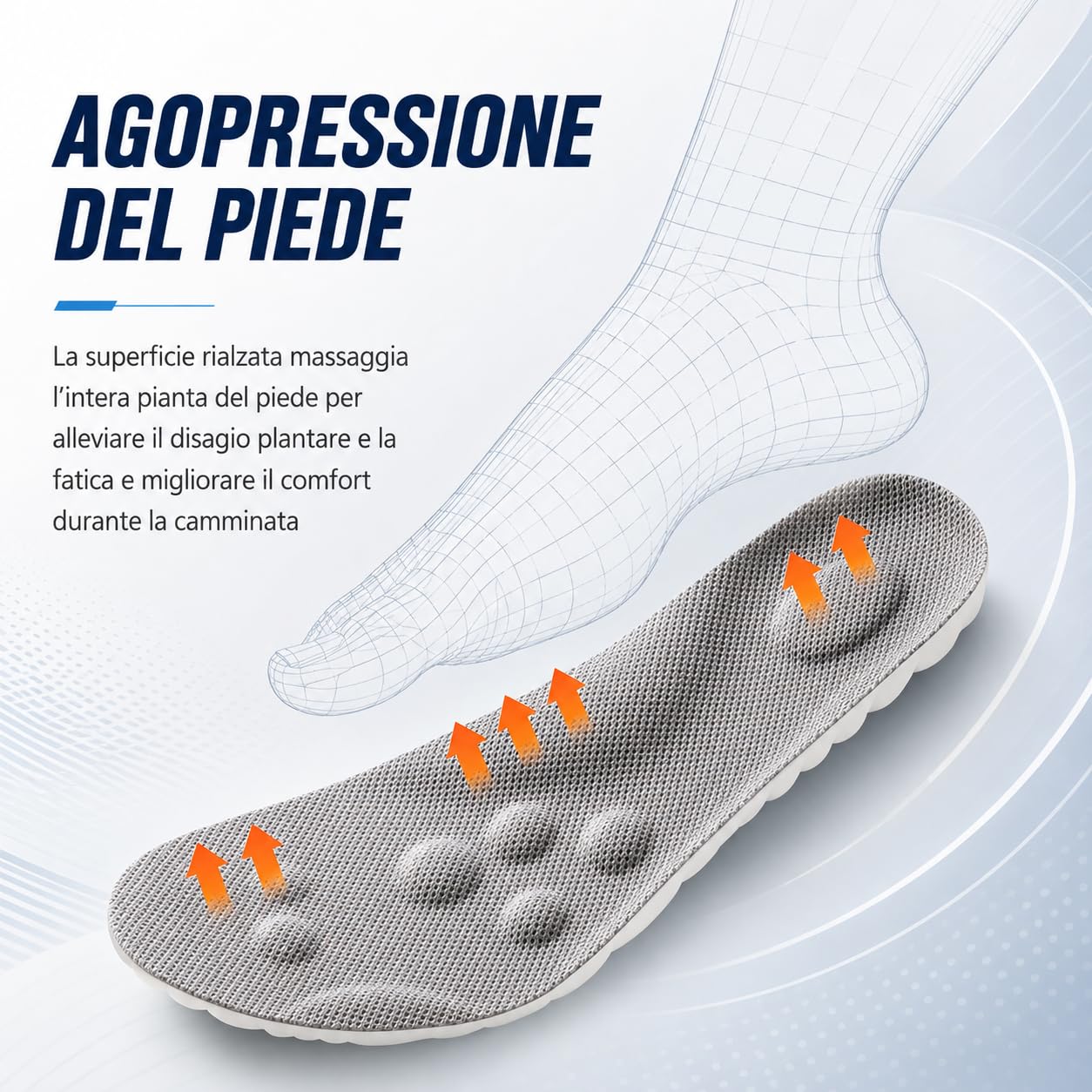 Flexora Solette Massaggianti Plantare Morbido e Traspirante con Cuscinetto Tallone Supporto Arco per Camminata e Uso Quotidiano (Verde,43-44)