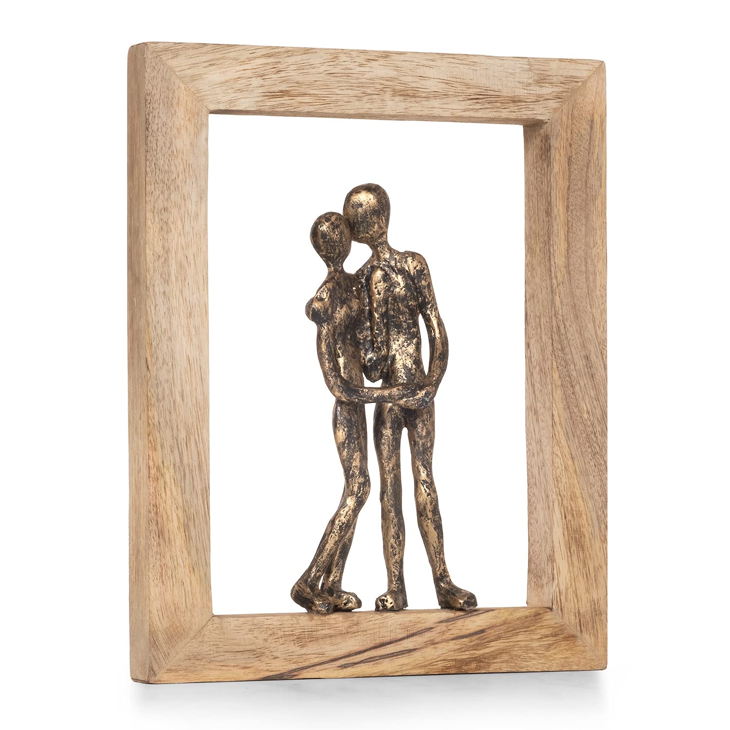 Moritz Scultura "Ich Liebe Dich | Coppia d'innamorati | Coppia di coppie | 23 x 3 x 30 cm | Personaggi moderni | Cornice da appendere