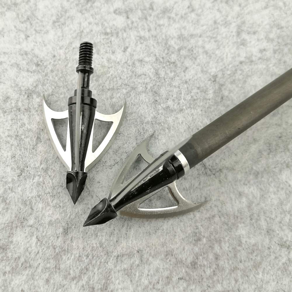 6/12pcs tir à l'arc Pointe de flèche 100 Grains Broadheads en Acier Chasse Conseils de flèche pour Arc à poulies arbalète Chasse