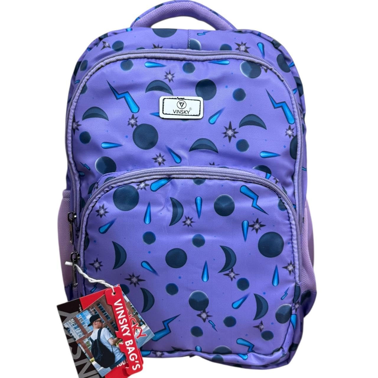 Printed Backpack Spacious Trendy Design with Front Back Organizer for Girls Lightweight Durable Bonded Fabric Machine Washable-image-40