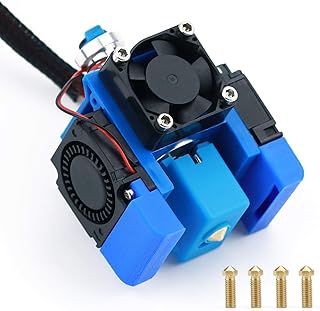 Haldis 3D Printer Bowden Extruder Hotend Kits,Upgraded 12V Volcano All Metal V6 J-Head Extrusion Hot End Parts with 5 Pieces Brass Nozzle + 3 Cooling Fans(3010) for All 1.75mm E3D V6 Makernot