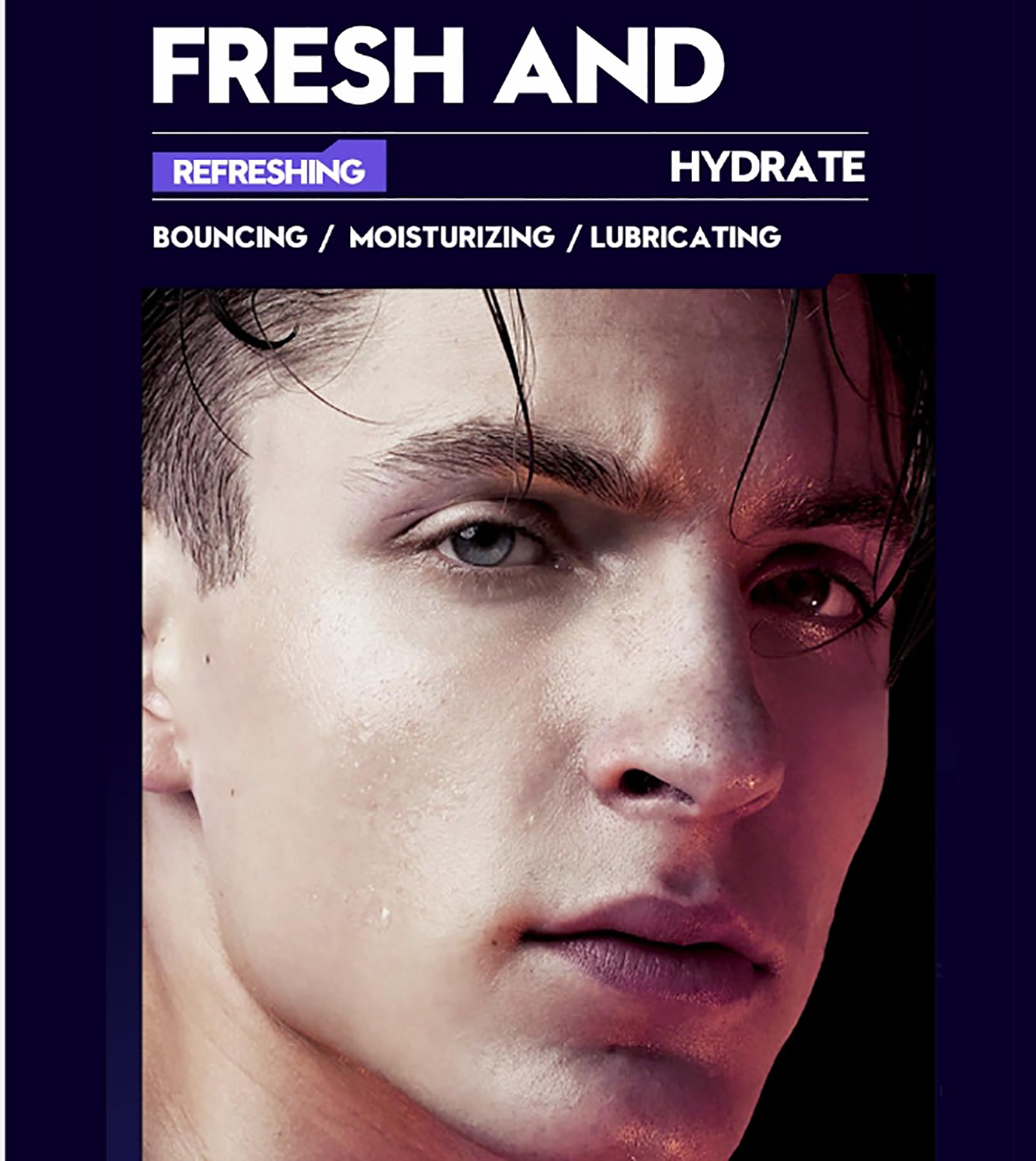 6 PCS Men's Face Mask Set, Hydrating, Refreshing & Oil Control Skincare Set including Collagen - Image 2