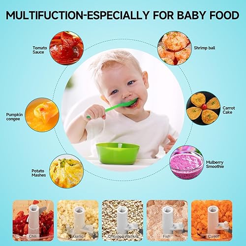 Miniatura 5 de Procesador manual de alimentos, picador de verduras, picador de ajo portátil con cuerda de mano, cortador de cebolla para verduras, jengibre,