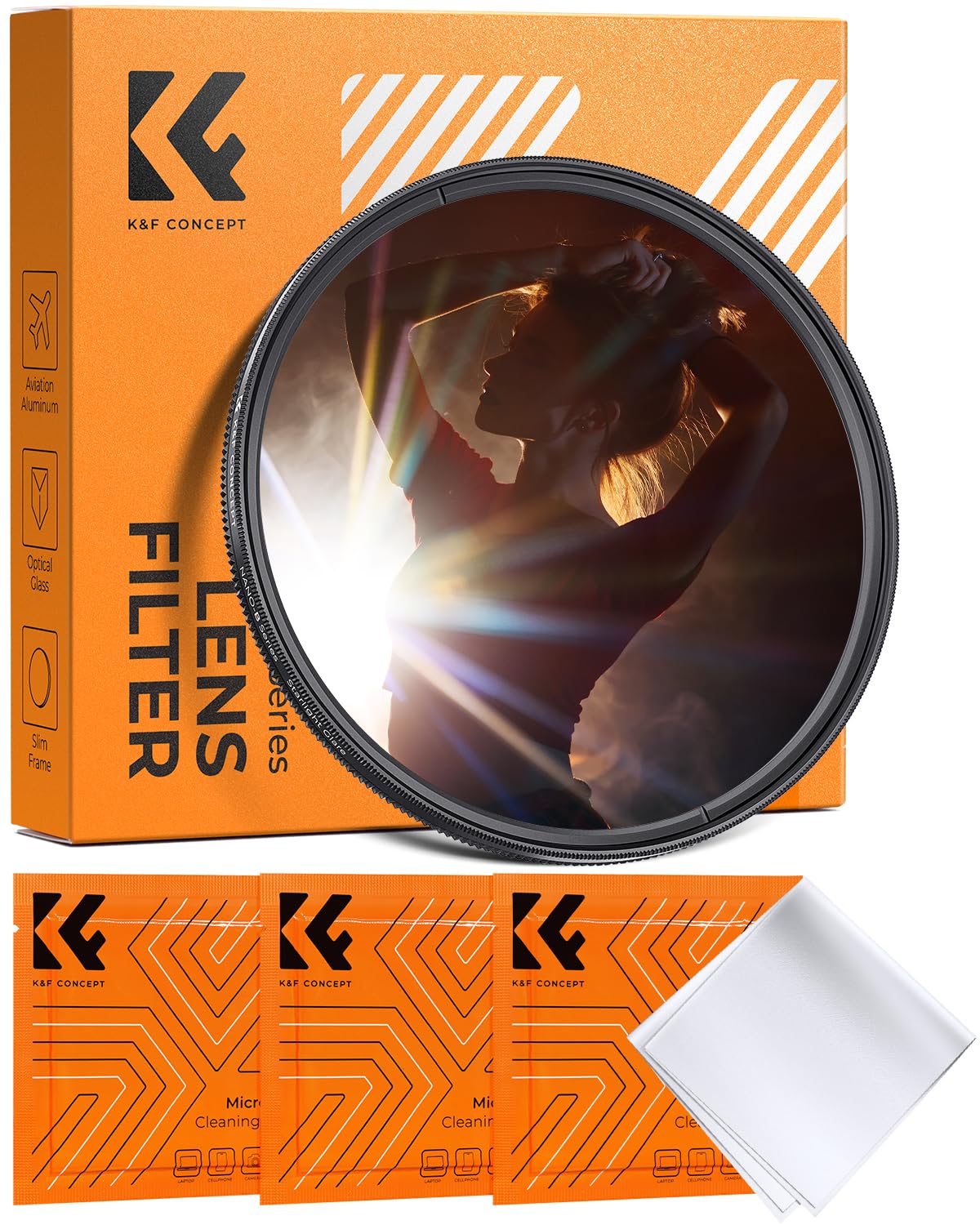 K&F Concept 72mm Rainbow Streak Filter Special Effects Filter K9 Optical Glass with 3 Cleaning Cloths (NANO-B Series) : Electronics