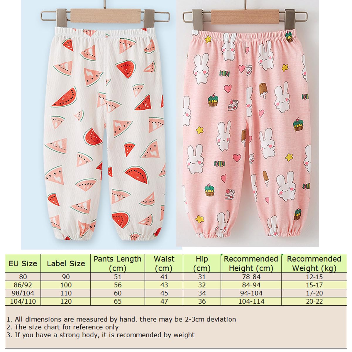 bébé Fille léger Pantalon de Jogging d'été 1-5 Ans, Pantalons d'été Fille Bloomers Coton Pantalons Bouffant Enfants Pantalon de Harem décontracté Jogging Long, Lot of 4