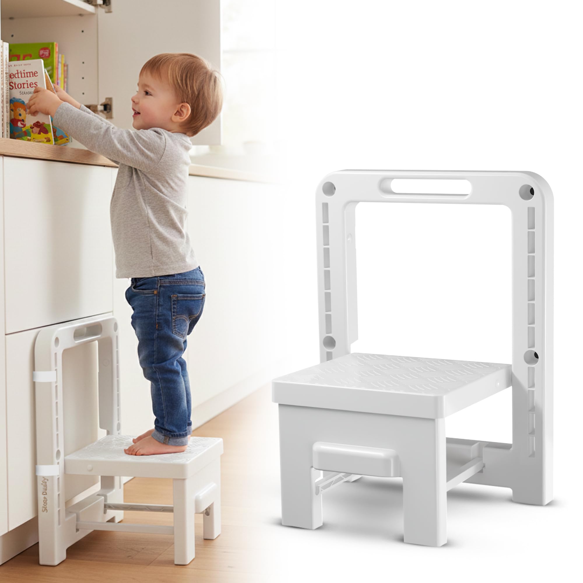 Amazon.com: Toddler Step Stool with Straps – Folding Cabinet