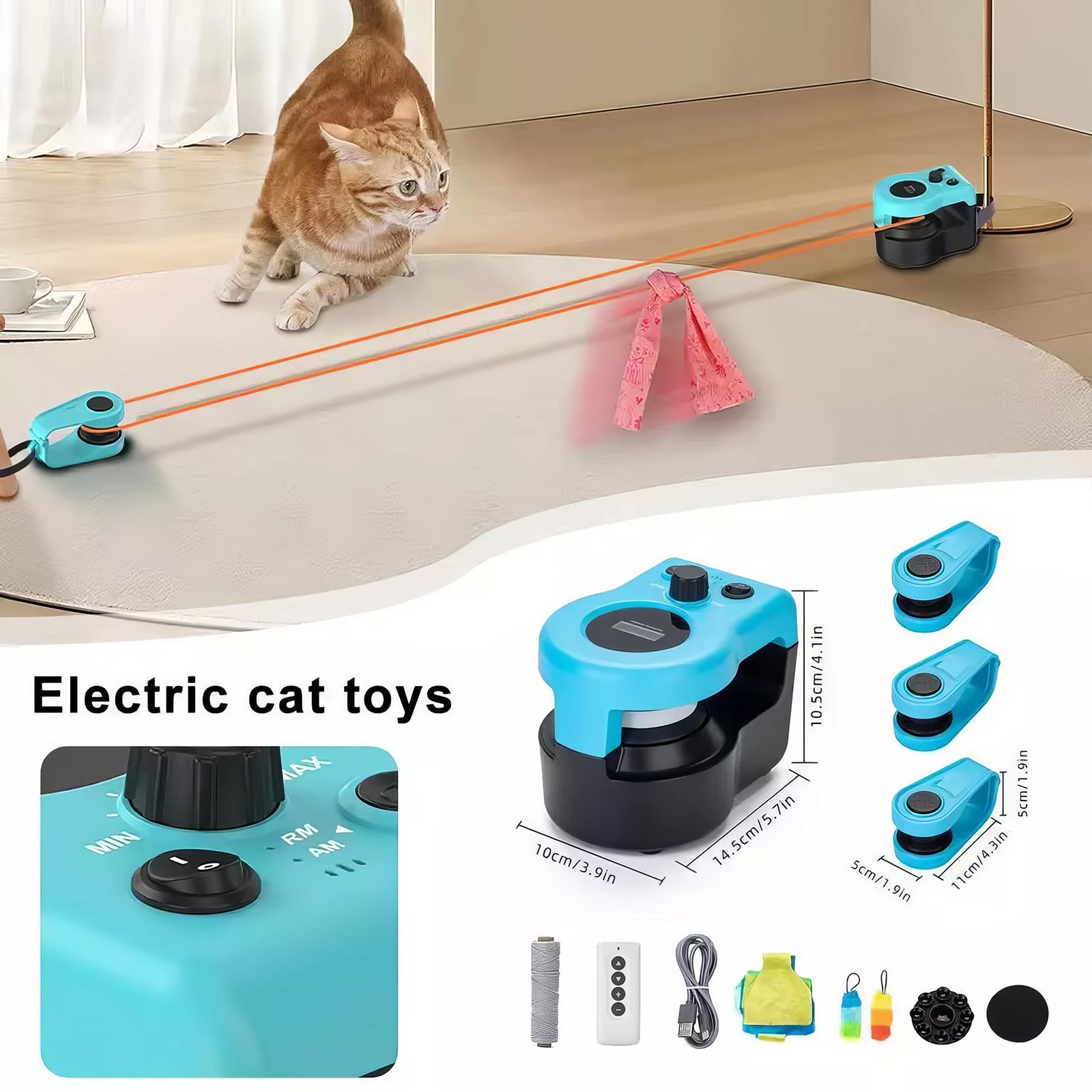 Juguete interactivo para gatos, ratón inteligente con plumas, juguete automático para gatos de interior, juego de caza atractivo para gatitos y cachorros