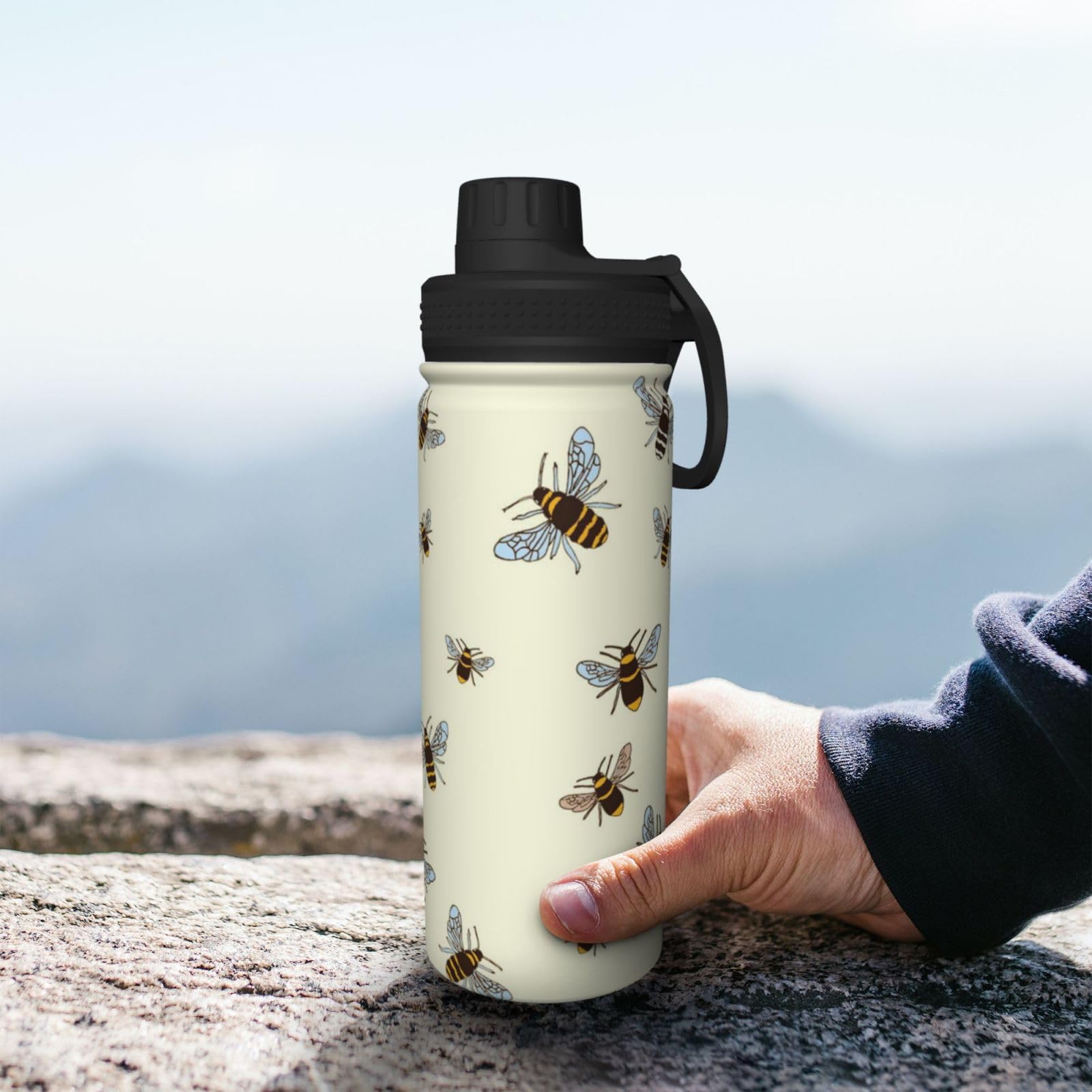 Brilliant Print Wasserflasche Edelstahl Isolierflaschen 18oz Sport Wasserflaschen für Männer Frauen