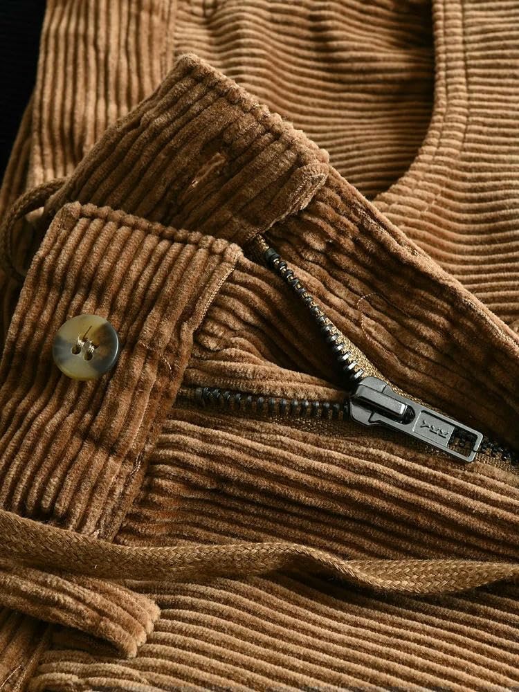 Autunno Americano Retro Pesante Velluto A Coste Casual Pantaloni Uomo Semplice Cotone Lavato Coulisse Pantaloni Dritti