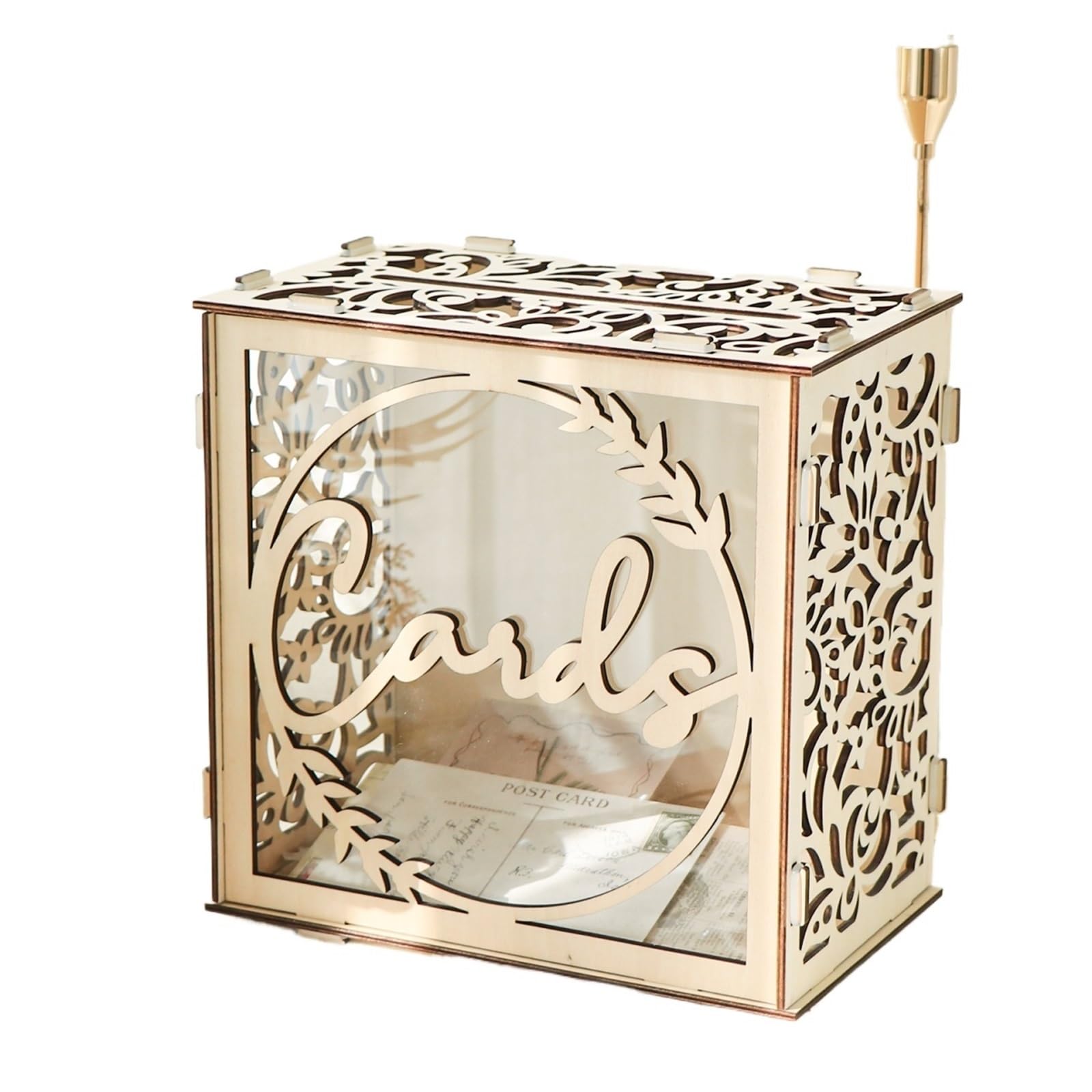 KHASCBNF Wedding Card Box Wedding Card Box For Reception, Money Honeymoon Fund For Graduation Party Rustic Decorations